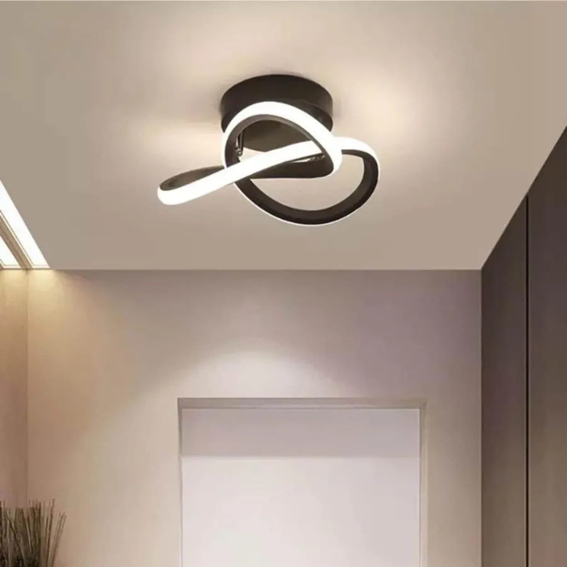 Lustra LED VERTEX Flow 24W, Negru, Diametru 25cm — imagine 1