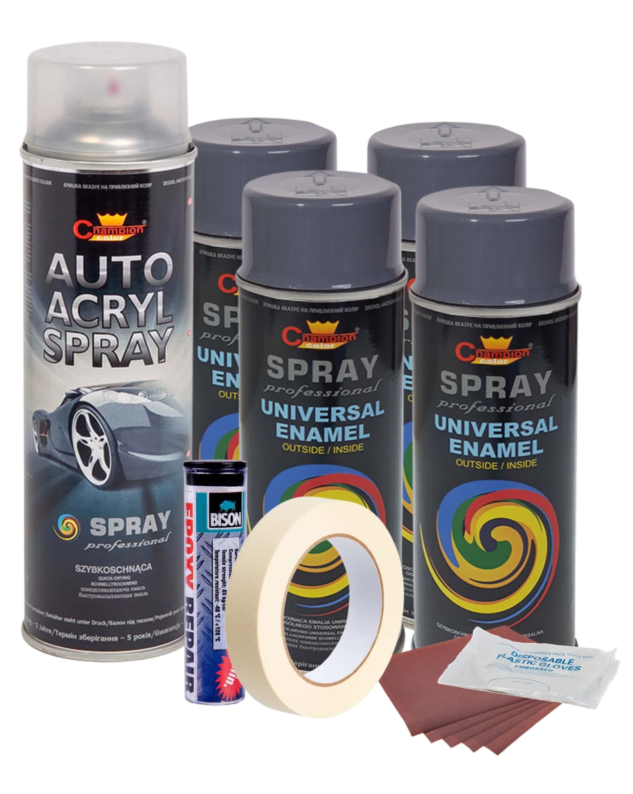 Kit reparatie si vopsire jante AVEX.ro Gri Inchis V4 — imagine 1