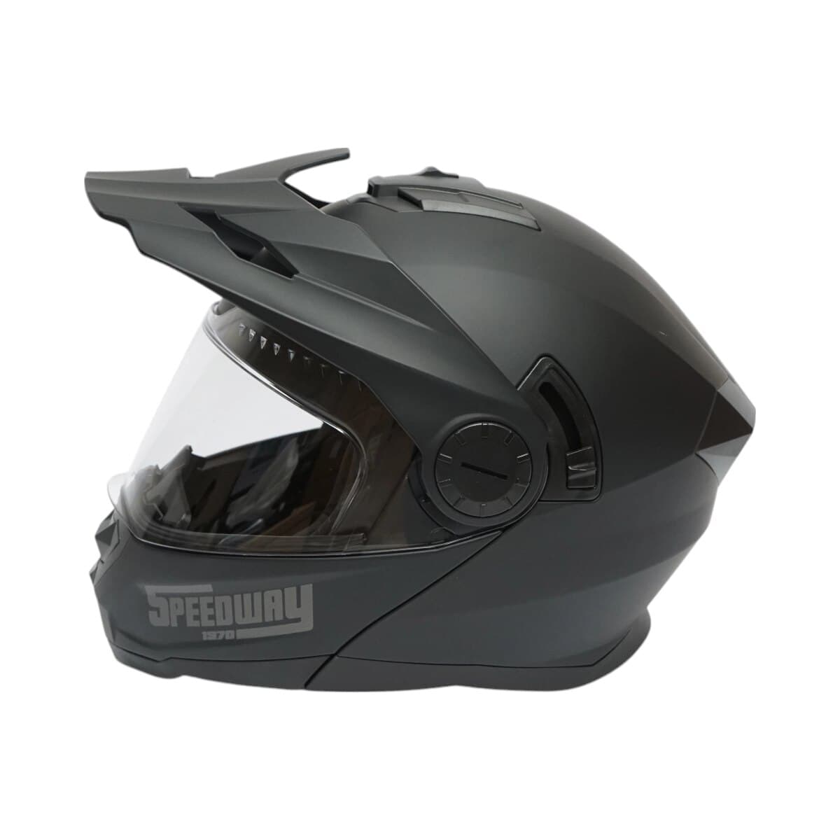 Casca motocross integrala Lion, negru mat, L — imagine 3