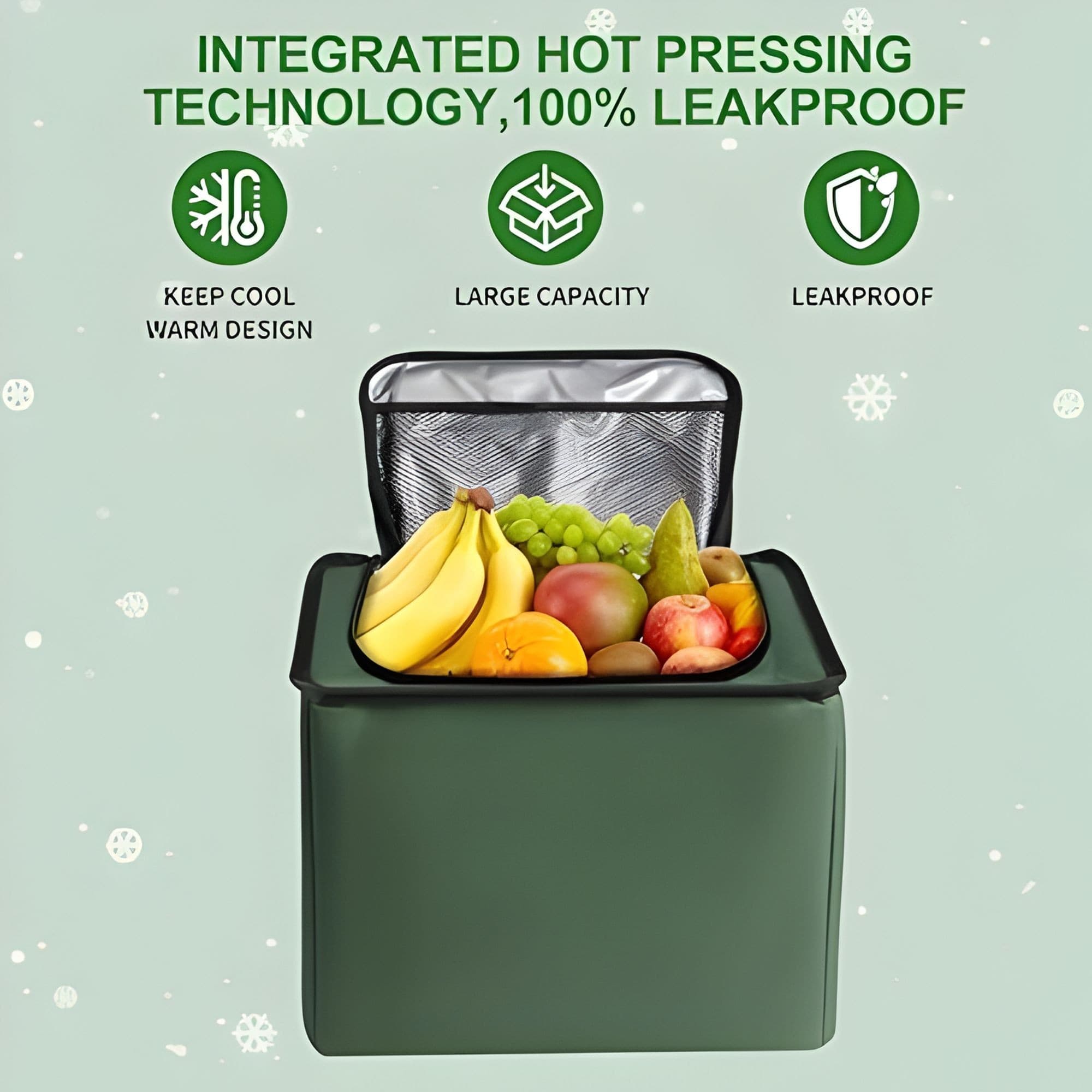 Organizator portbagaj auto Flippy pliabil cu geanta termoizolanta, verde — imagine 5