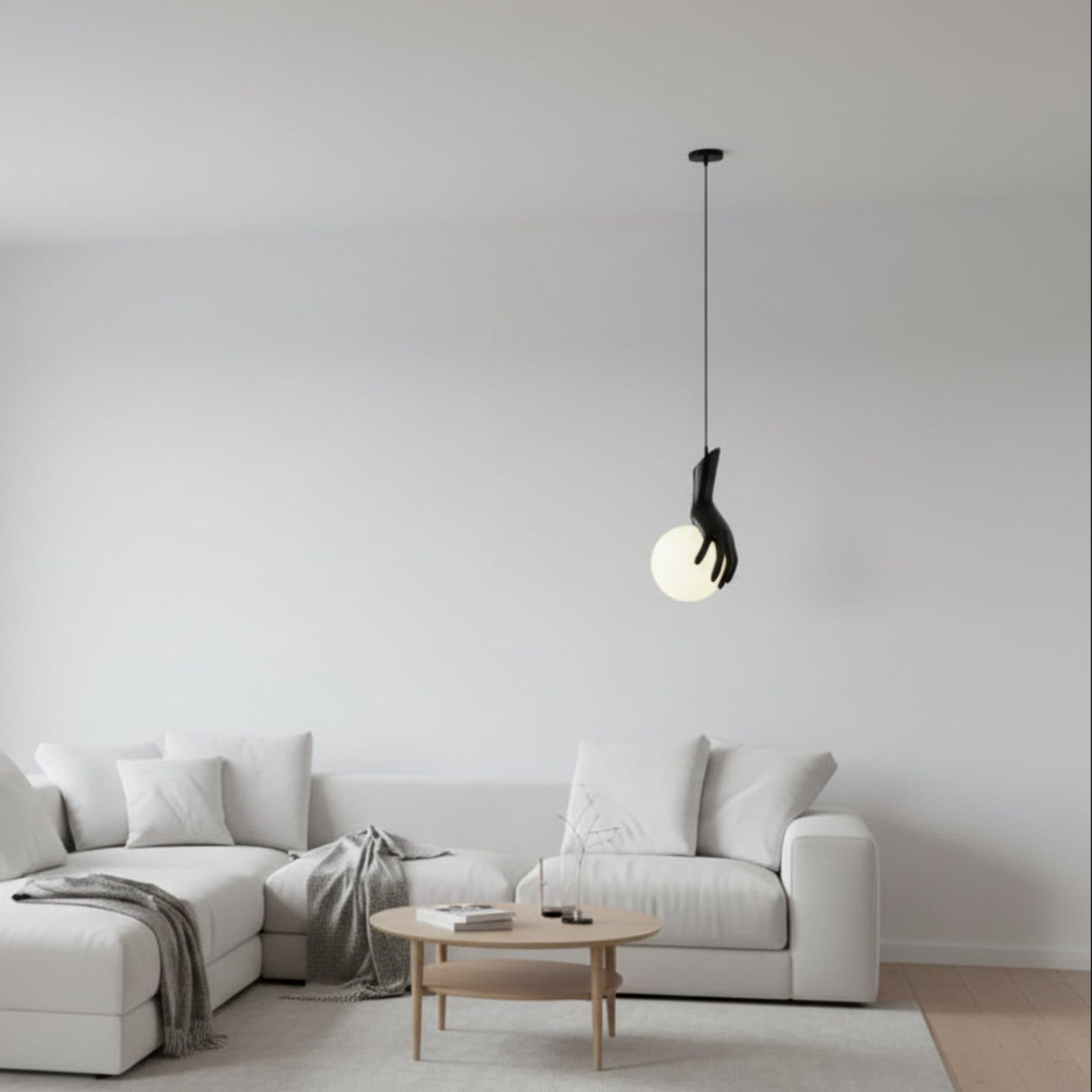 Lustra LED Flippy MANOS, Sticla si Resina, Negru — imagine 2