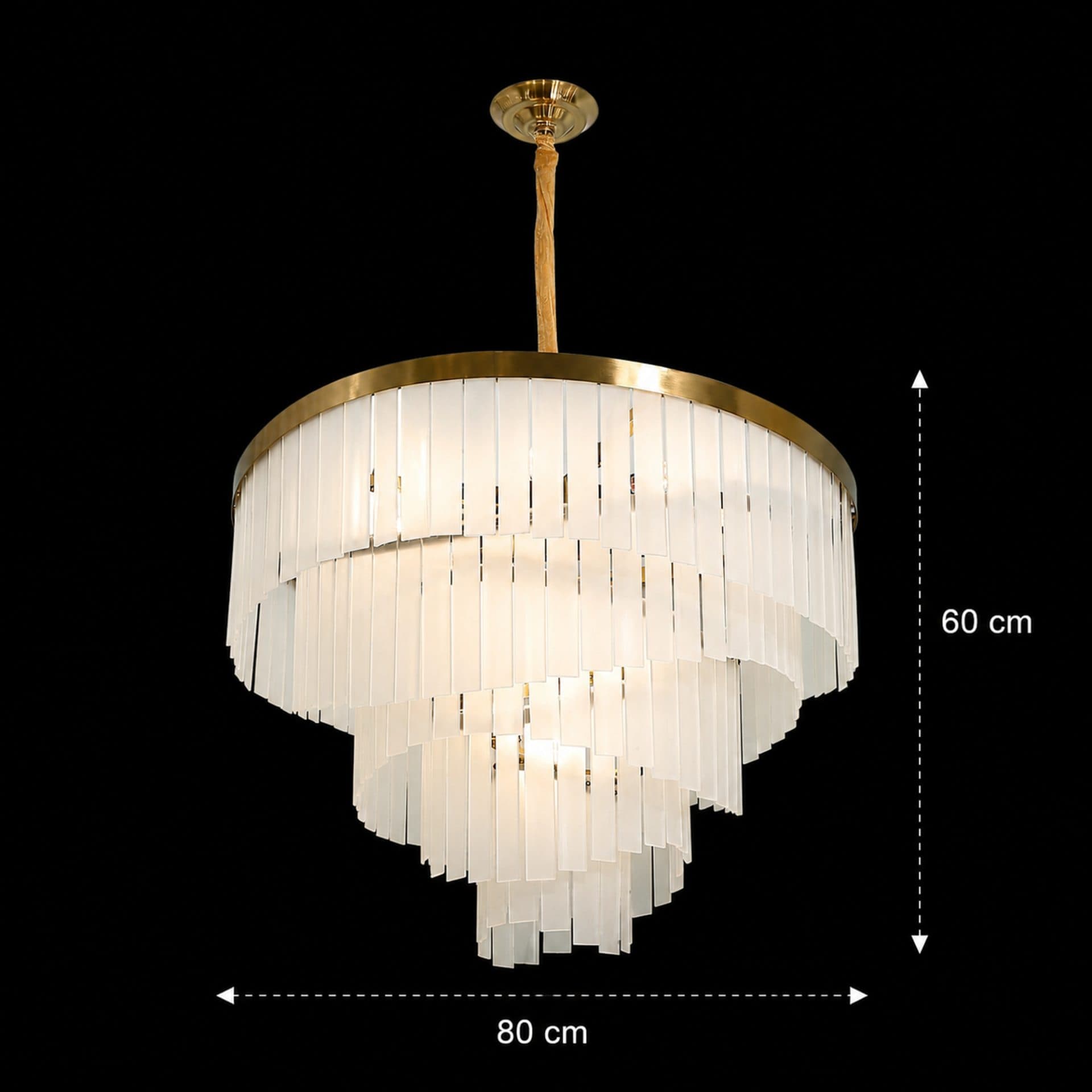 Candelabru cristal Flippy MUNTEAN Regalis, 15xE14, 80 cm, auriu — imagine 5