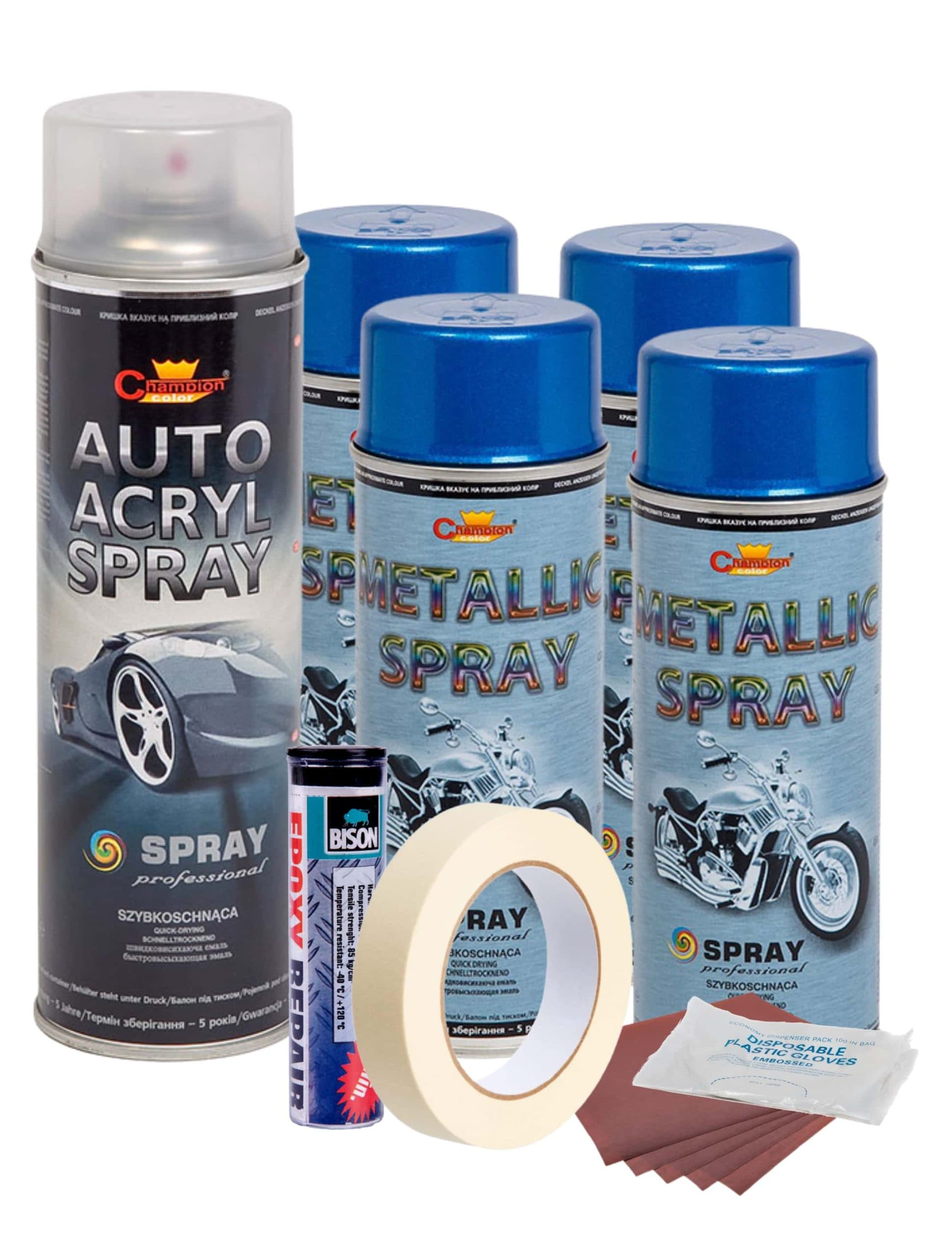 Kit reparatie si vopsire jante AVEX.ro Albastru Metalizat — imagine 1