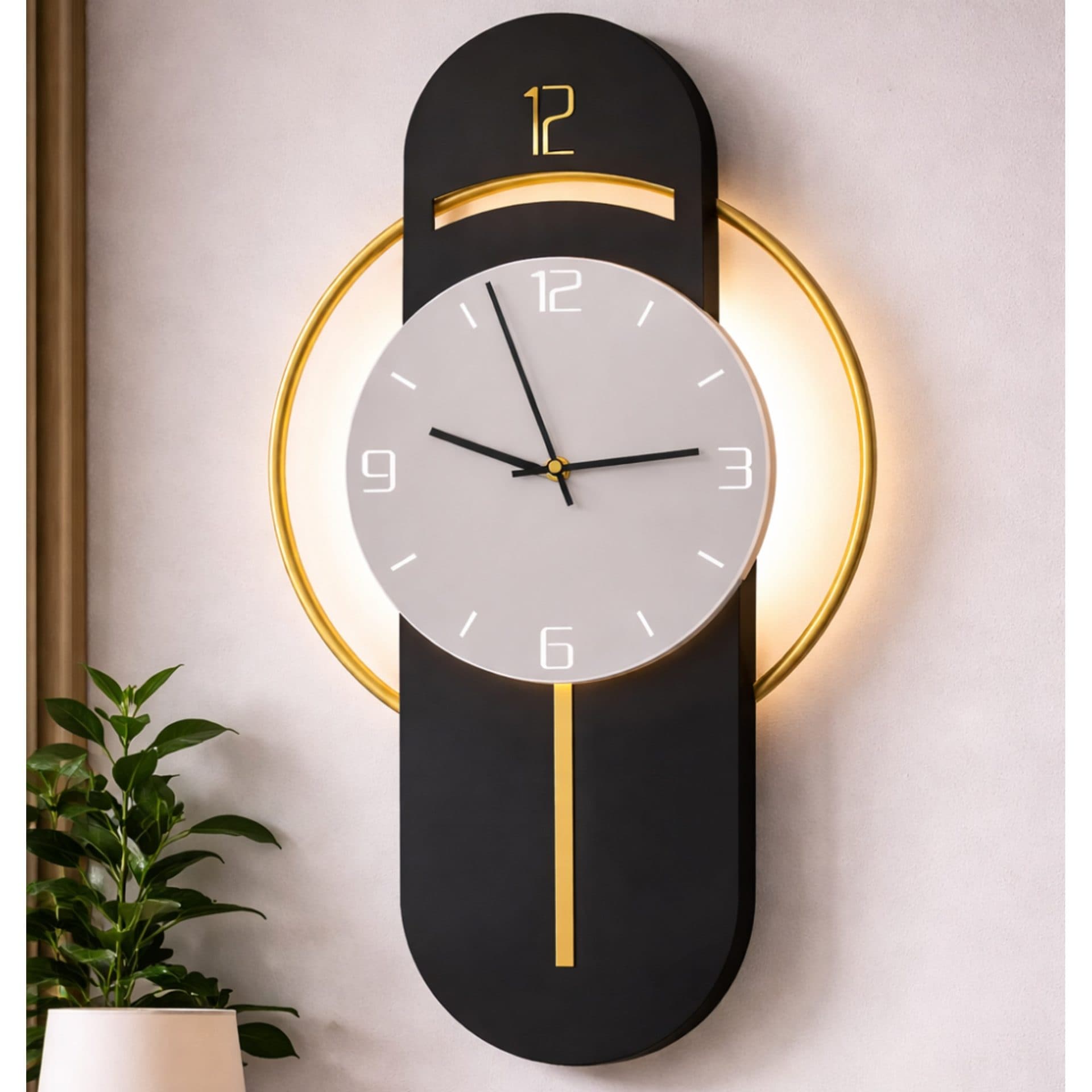 Aplica LED Decorativa Flippy BIZZ 58x36 cm Negru Auriu — imagine 3