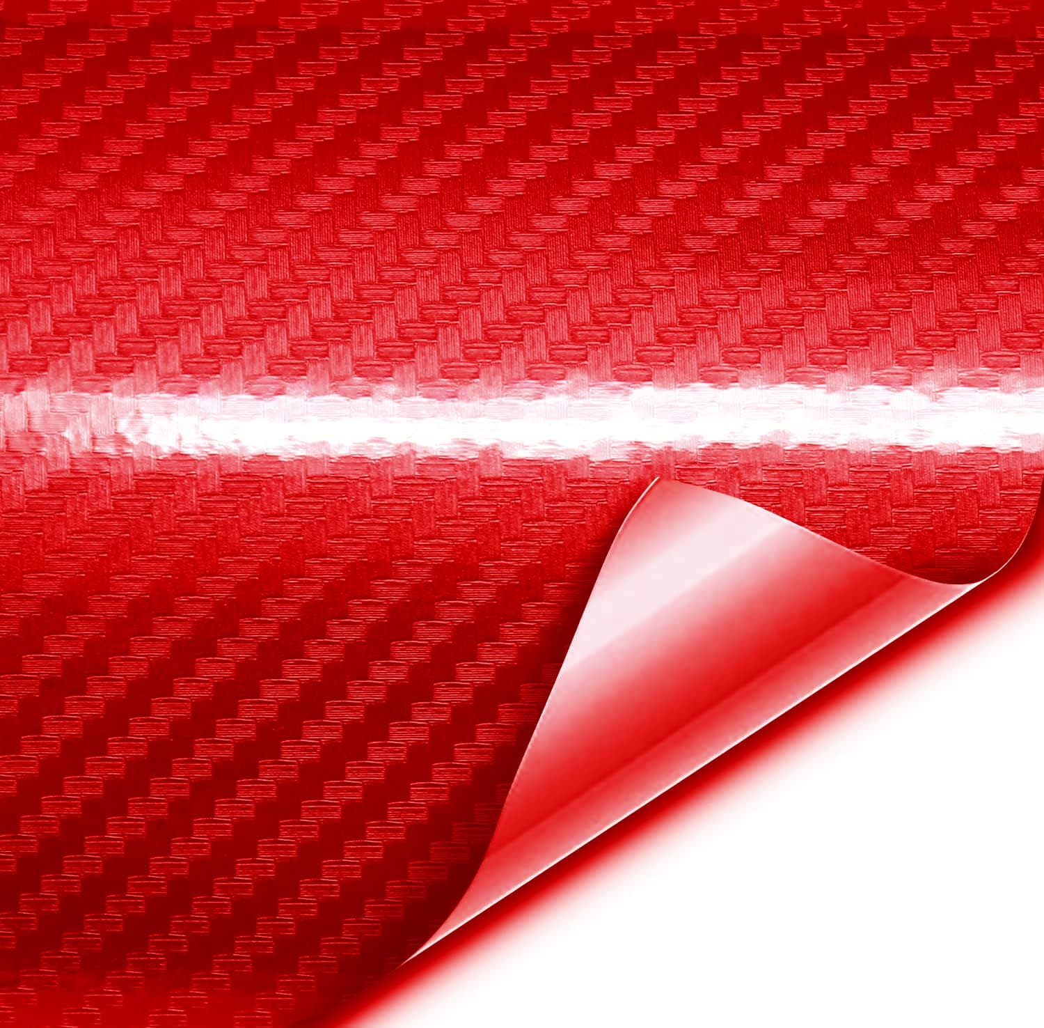 Folie colantare auto Carbon 5D Lacuit Rosu (3,0m x 1,52m) — imagine 1