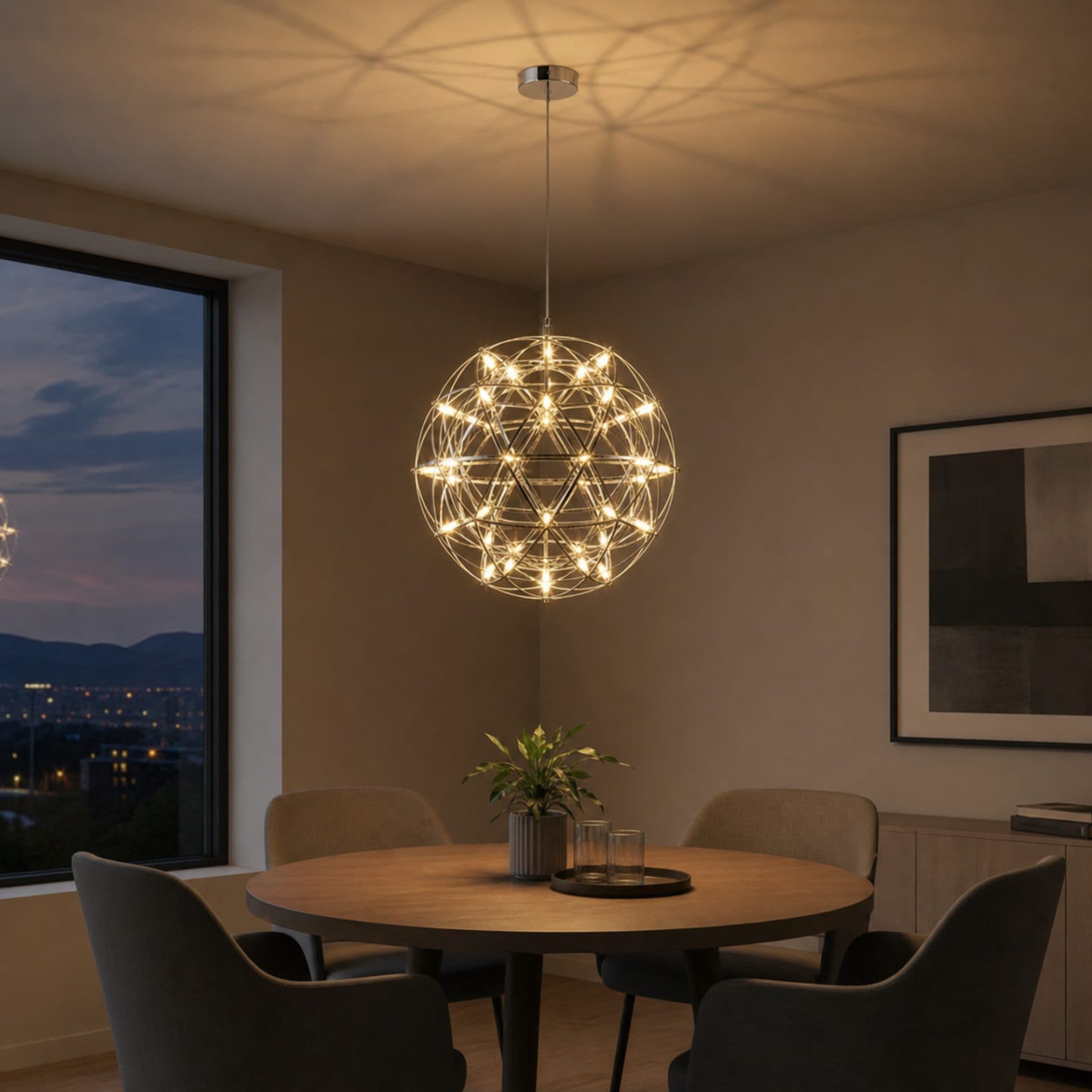 Candelabru LED WELD Nobile 18W Lumina Calda 3000K Crom Lucios — imagine 7
