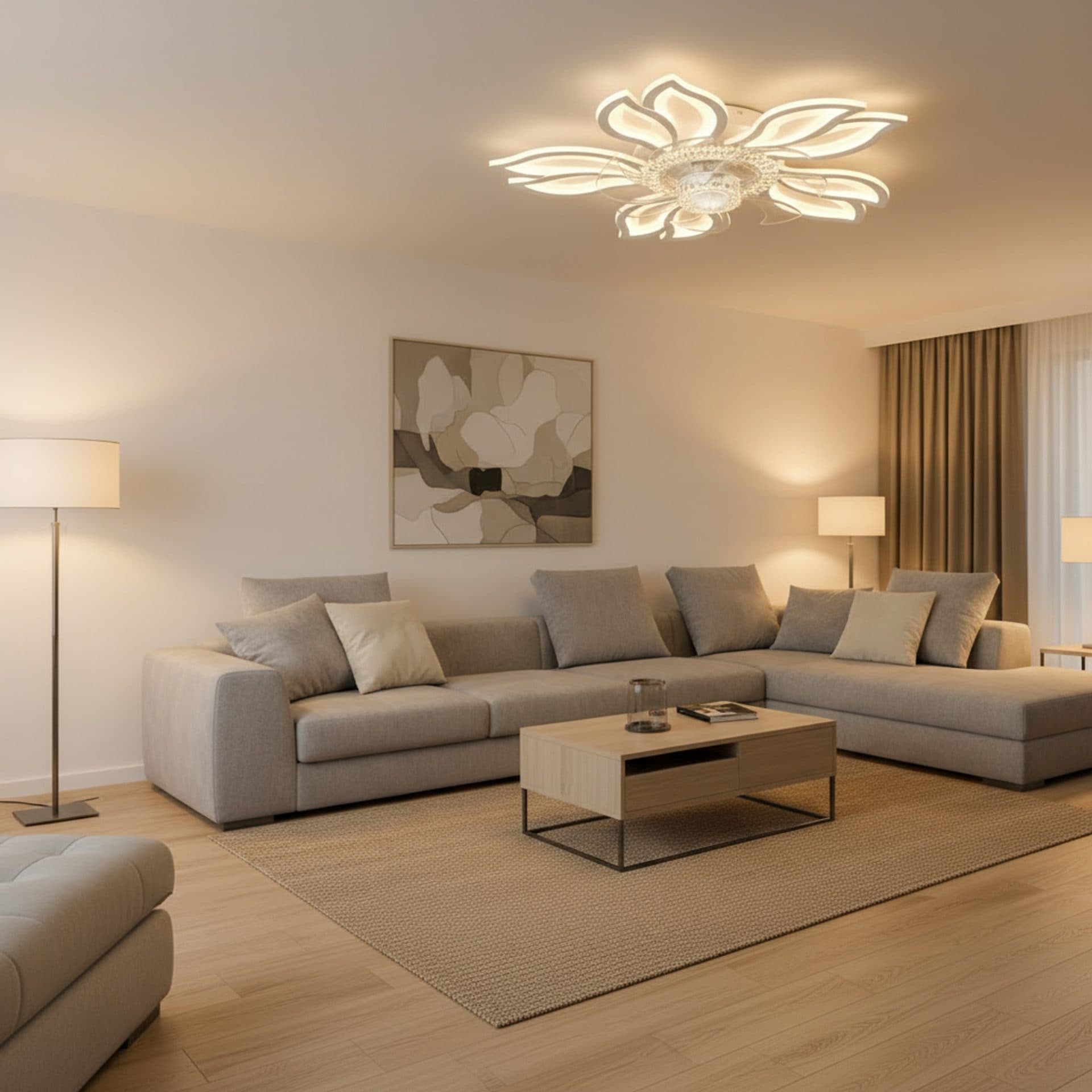 Lustra LED Ventilator Flippy 30W D61cm Telecomanda Alb — imagine 2