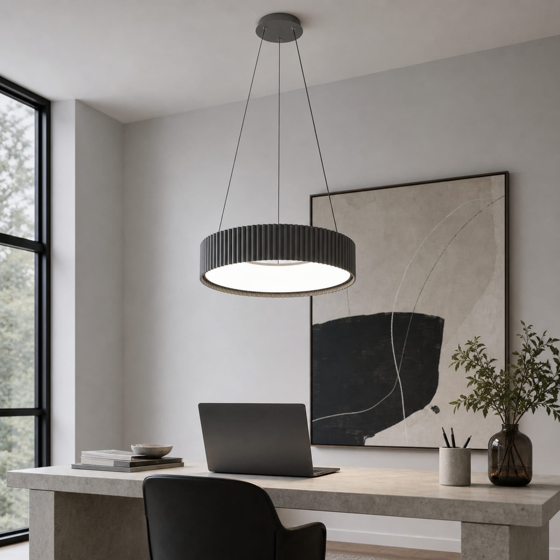 Lustra LED Flippy 70W Gri cu telecomanda — imagine 3
