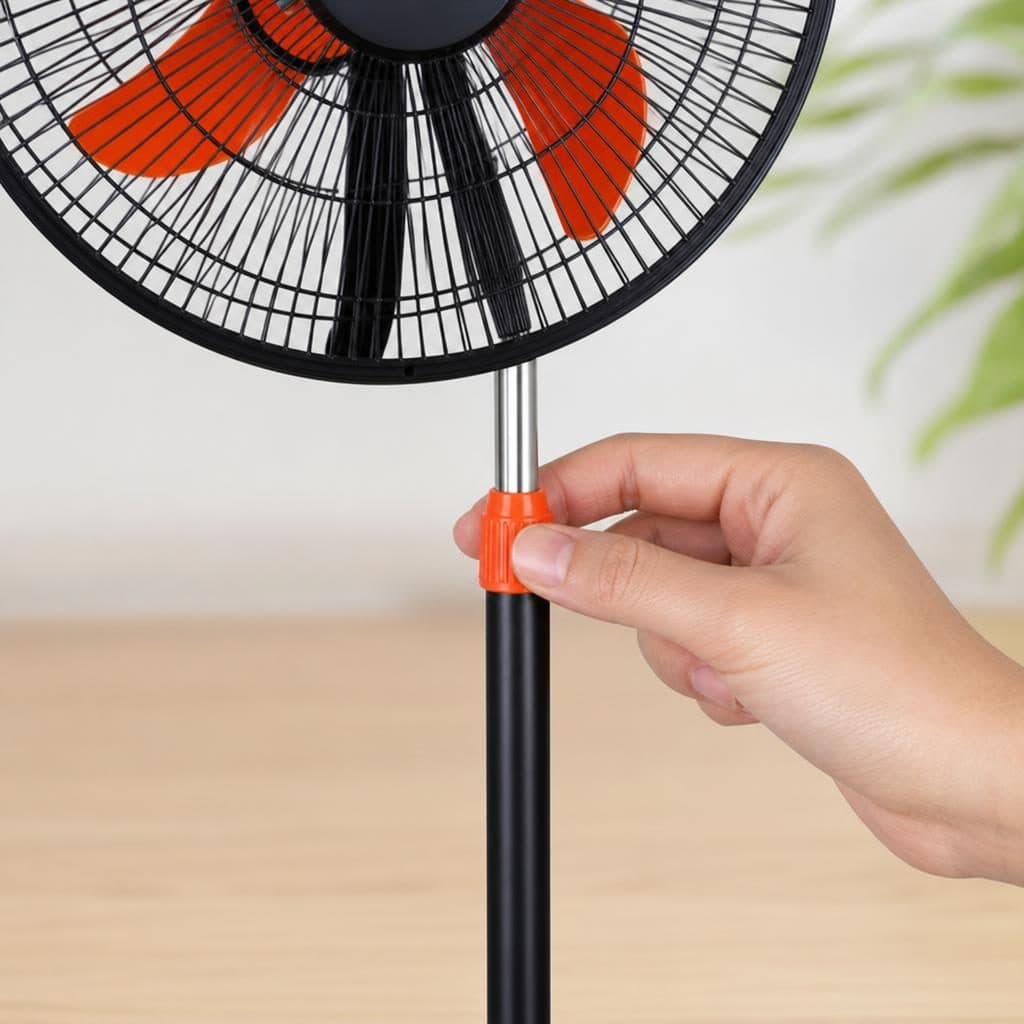 Ventilator cu picior Flippy, negru — imagine 3