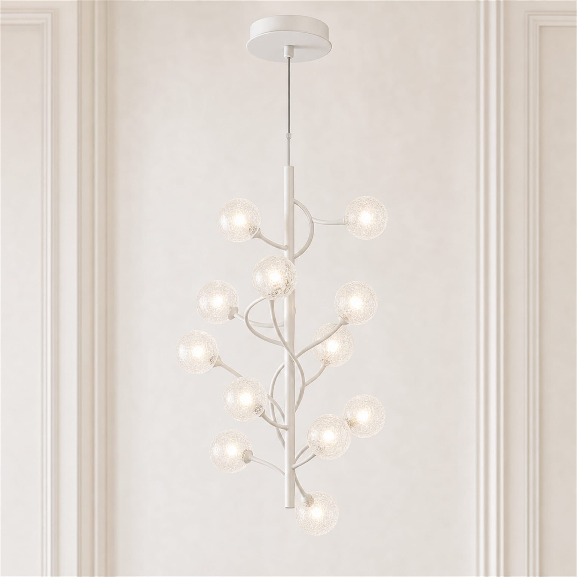 Lustra Suspendata Flippy VINE Nobile Ø35cm 13xG9 Alb Metal si Sticla — imagine 7