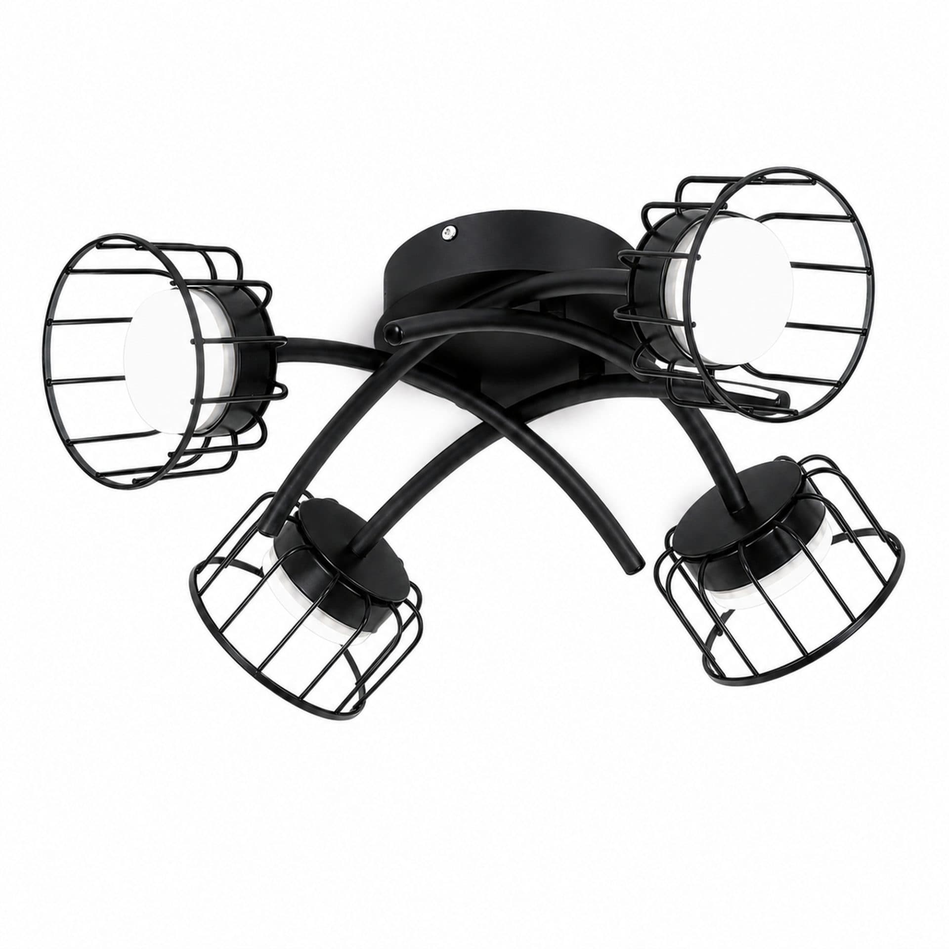 Lustra EPS Flippy, 4xGX53, 57cm, Negru — imagine 1