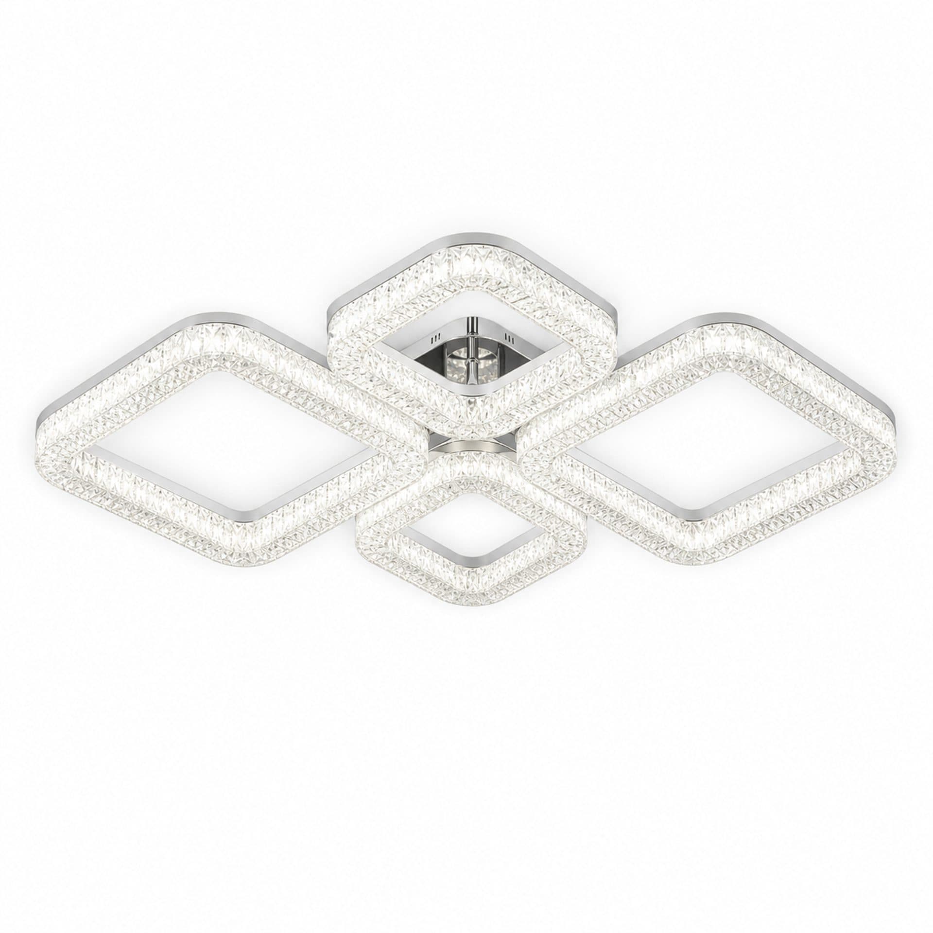 Lustra LED Flippy Eleganza 72W, telecomanda, cristal, Alb — imagine 5