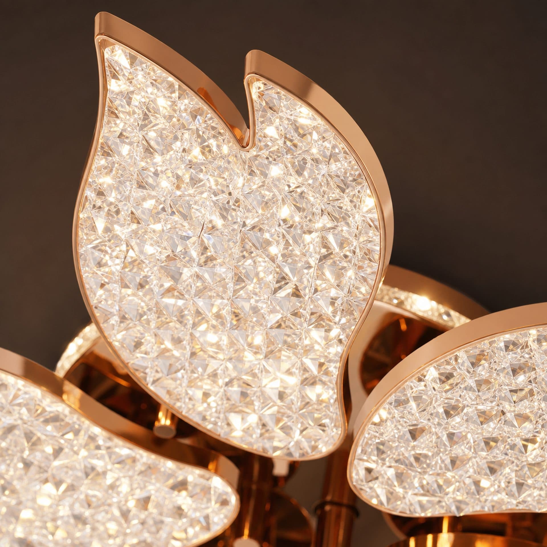 Lustra LED Flippy BLUME Magno cu telecomanda, 79W, 5 Surse, Finisaj Auriu — imagine 6