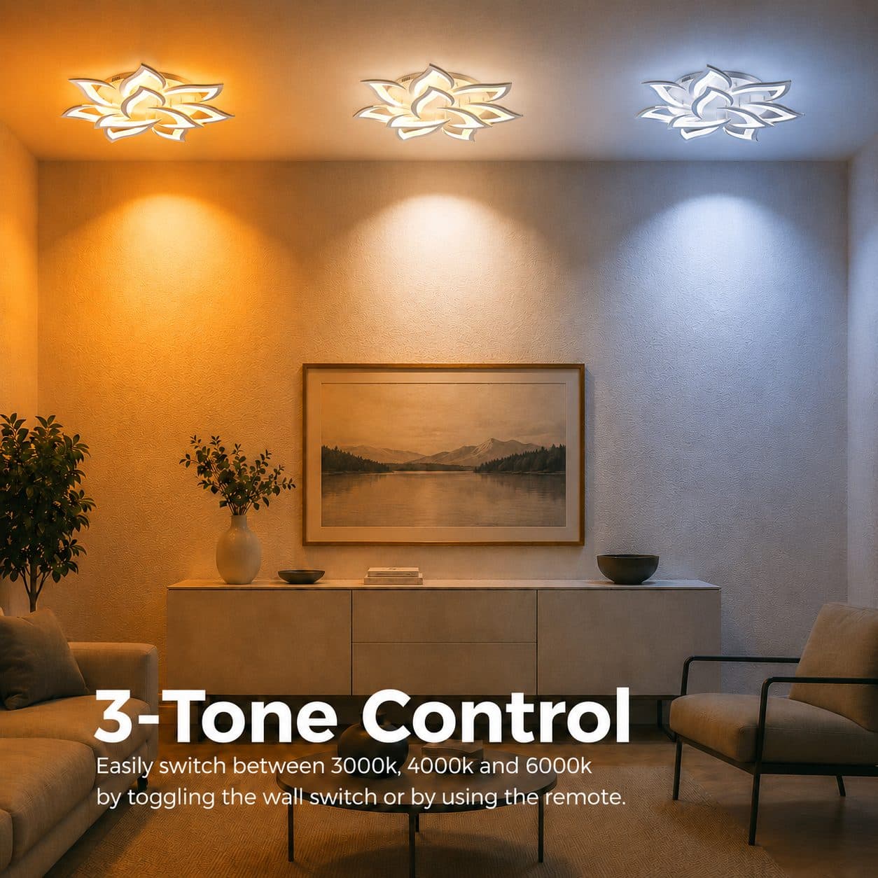 Lustra LED cu telecomanda Flippy LOTUS 91W — imagine 8