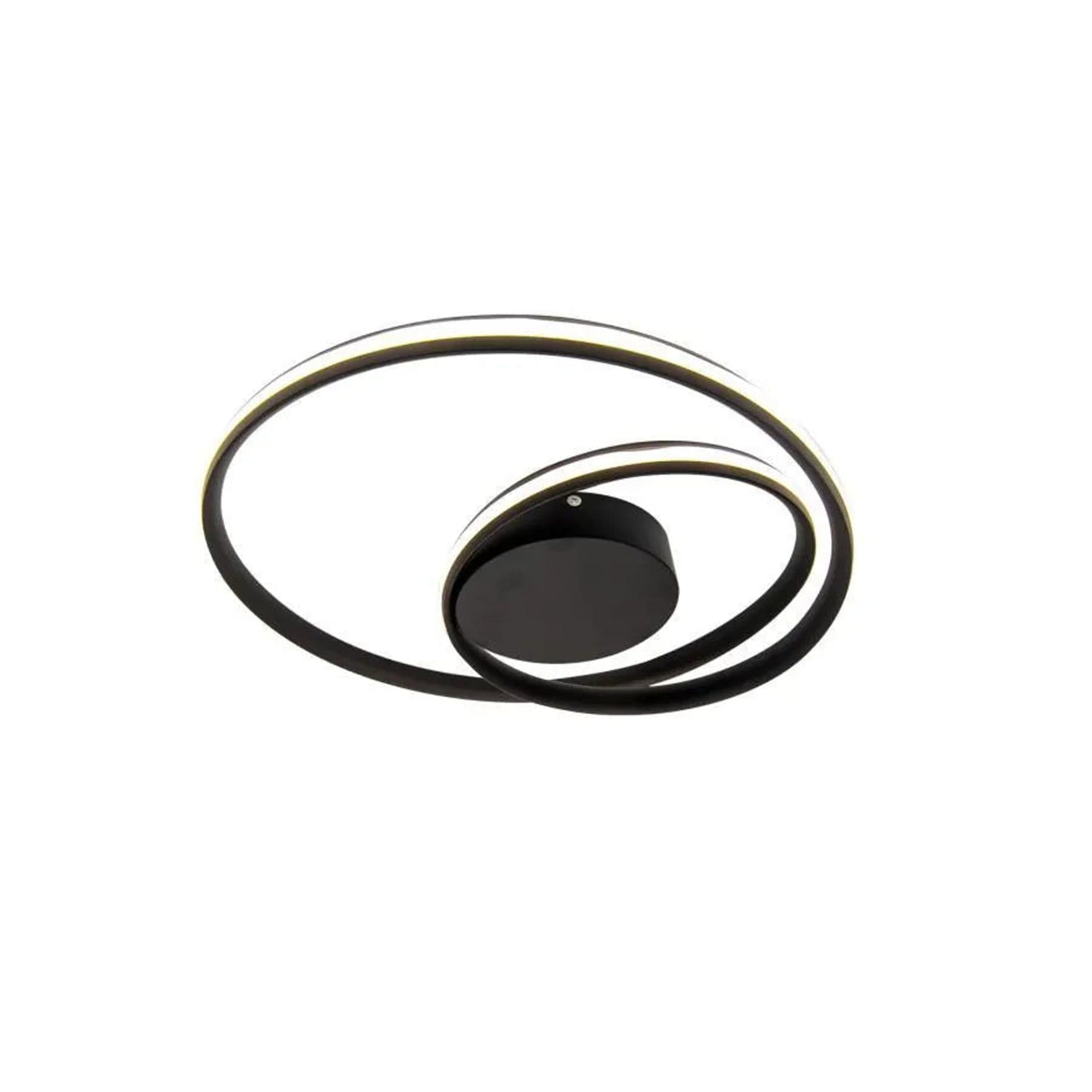Lustra LED Flippy VECTOR ARCADIA 56W, telecomanda, lumina Rece/Calda/Neutra, Dimabila, Negru — imagine 3