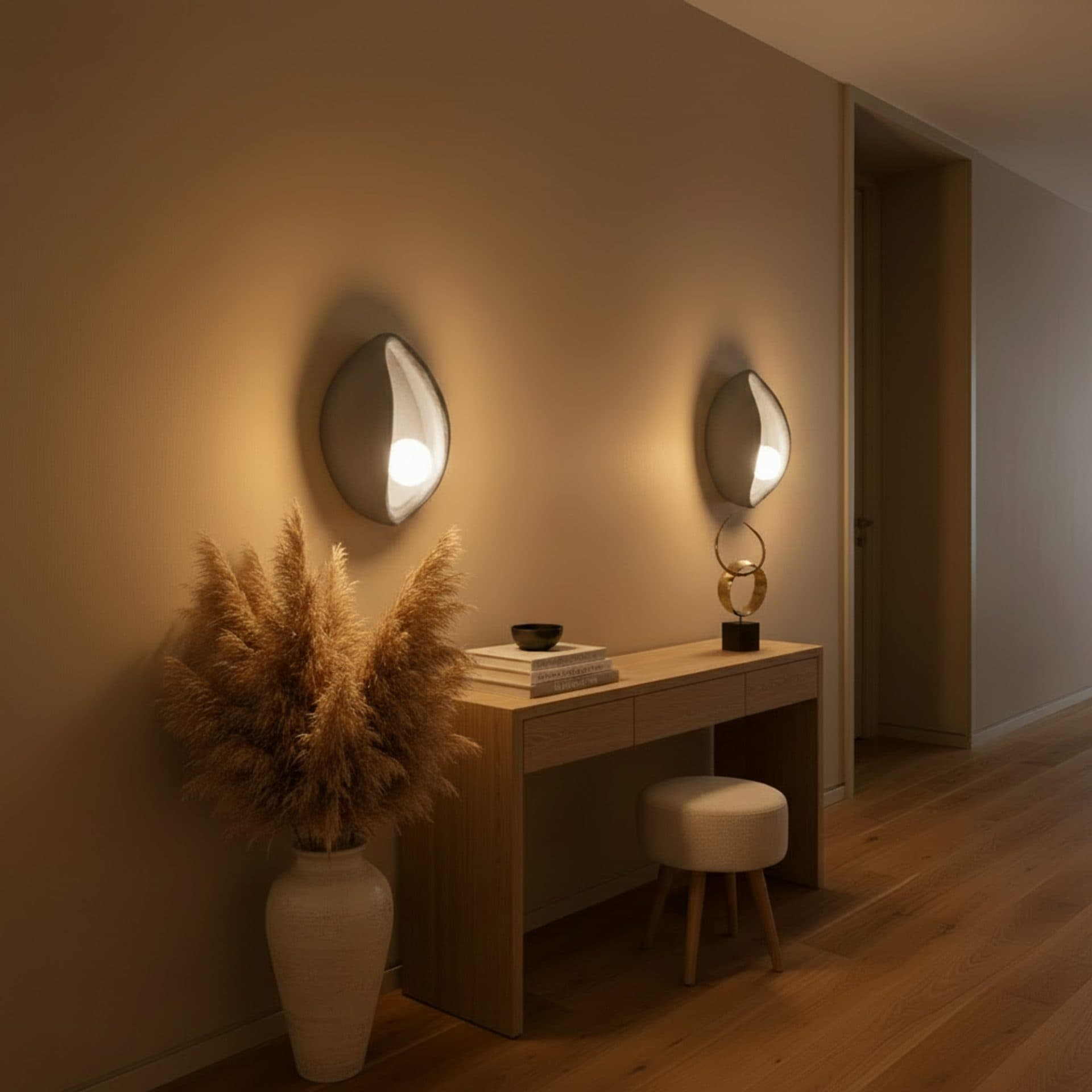 Aplica LED Decorativa Flippy CONCHA Gri 30x35cm Soclu E27 — imagine 1