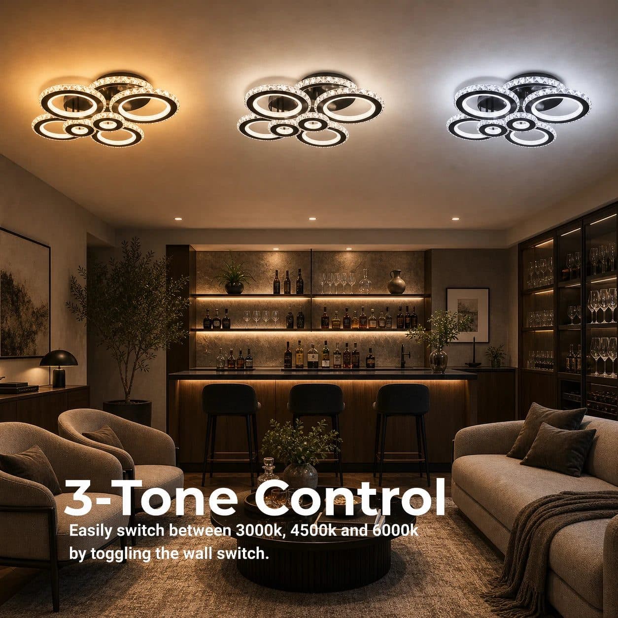 Lustra LED cu telecomanda Flippy Nova Rotonda RGB 145W — imagine 8