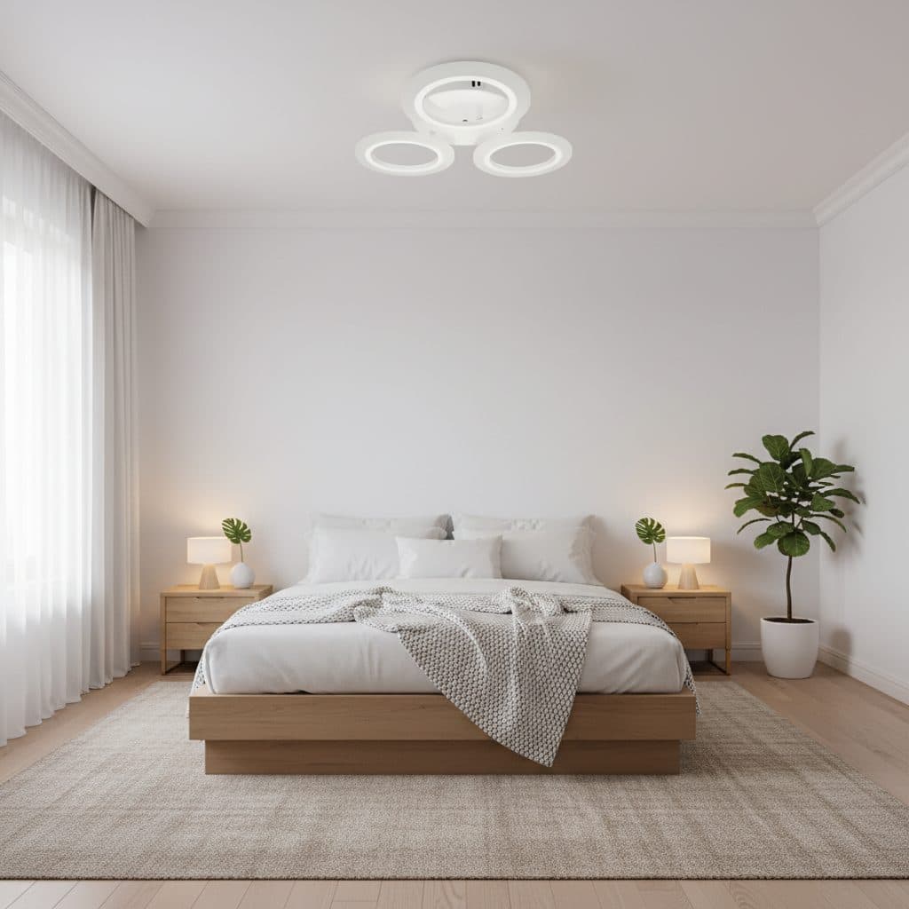 Lustra LED Flippy Mara 27W, 3 Cercuri, lumina Neutra, Alb — imagine 2