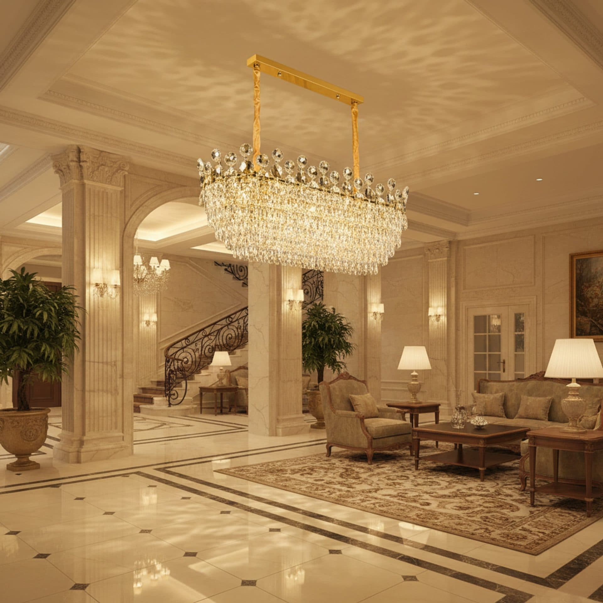 Candelabru Cristal 10x E14 Auriu Lucios Flippy — imagine 3