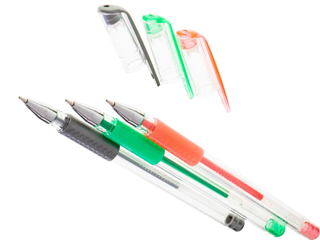 Set de pixuri cu gel multicolor 242 piese + accesorii — imagine 9
