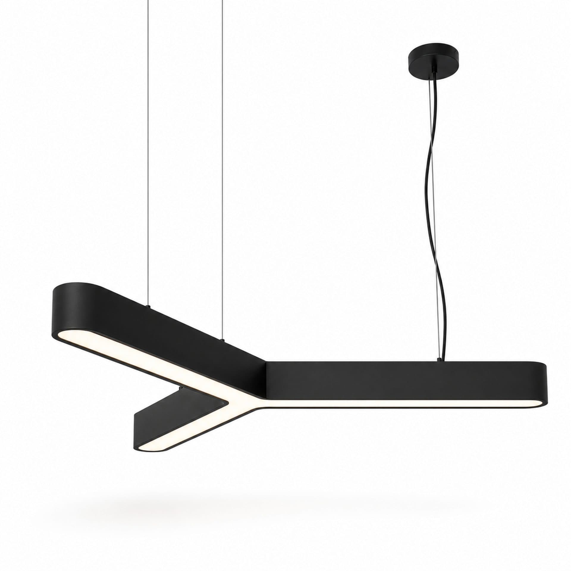 Lustra LED suspendata Flippy ANGLE 72cm 25W 6000K Negru — imagine 5