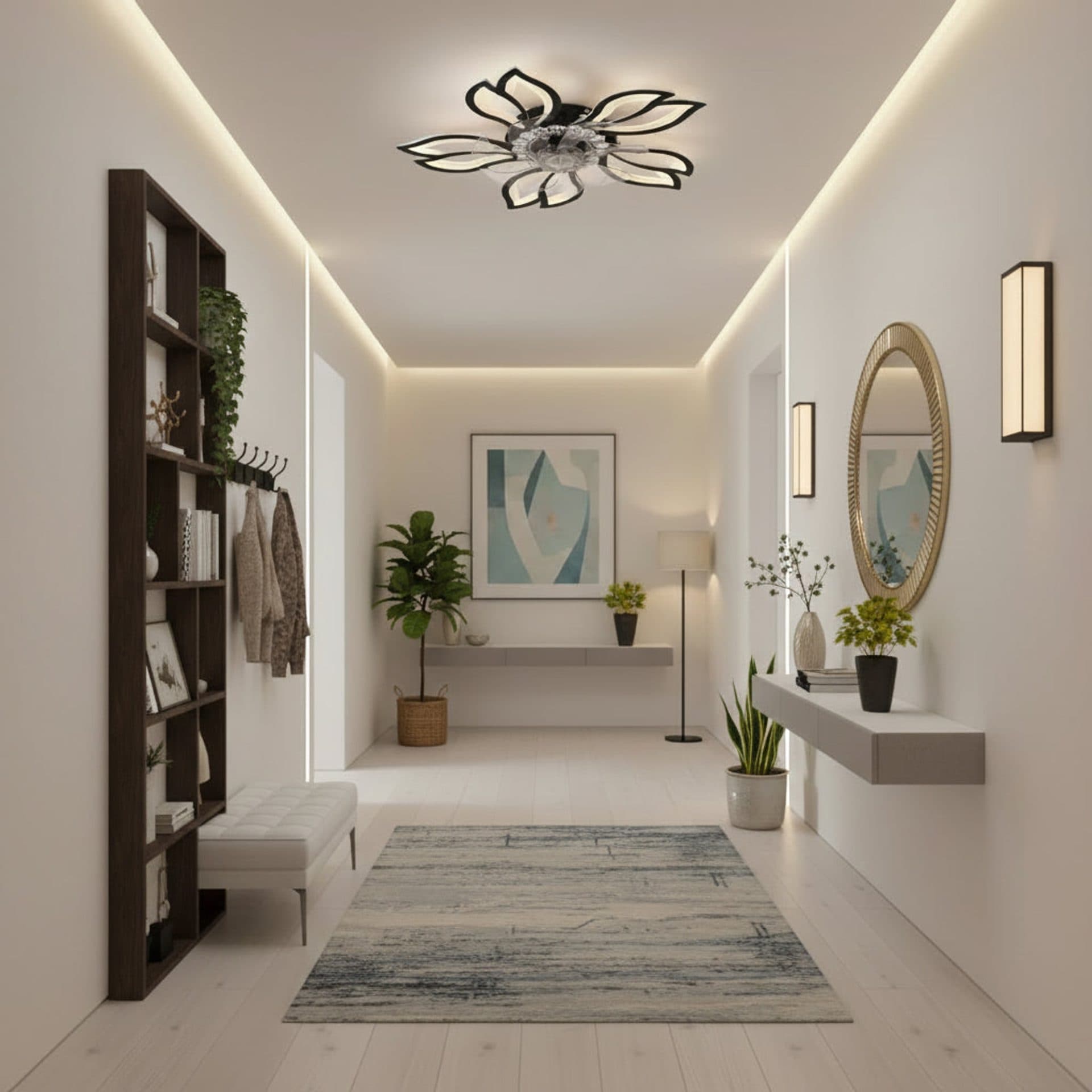 Lustra LED Ventilator Flippy 30W 61cm Negru — imagine 3