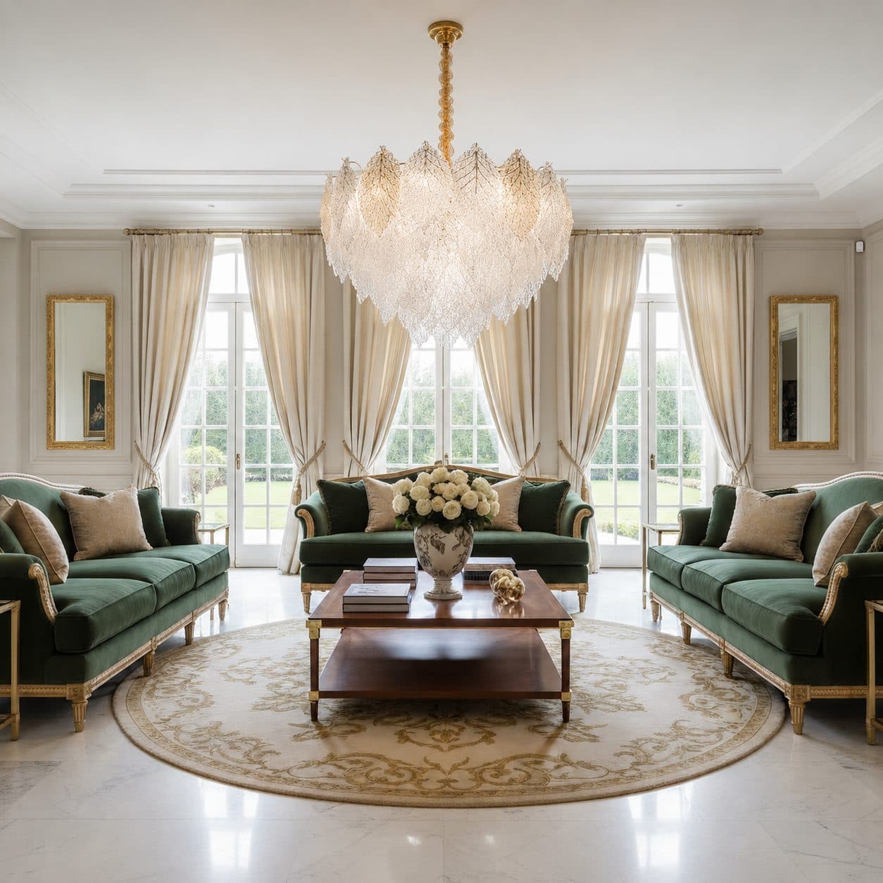 Candelabru Cristal 9xE14 Auriu Lucios Design Elegant — imagine 5