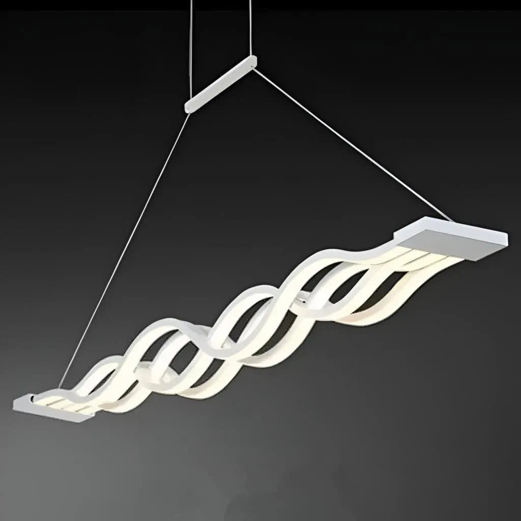 Lustra LED suspendata Flippy WAVE 89W, Liniara, Alb Mat — imagine 9