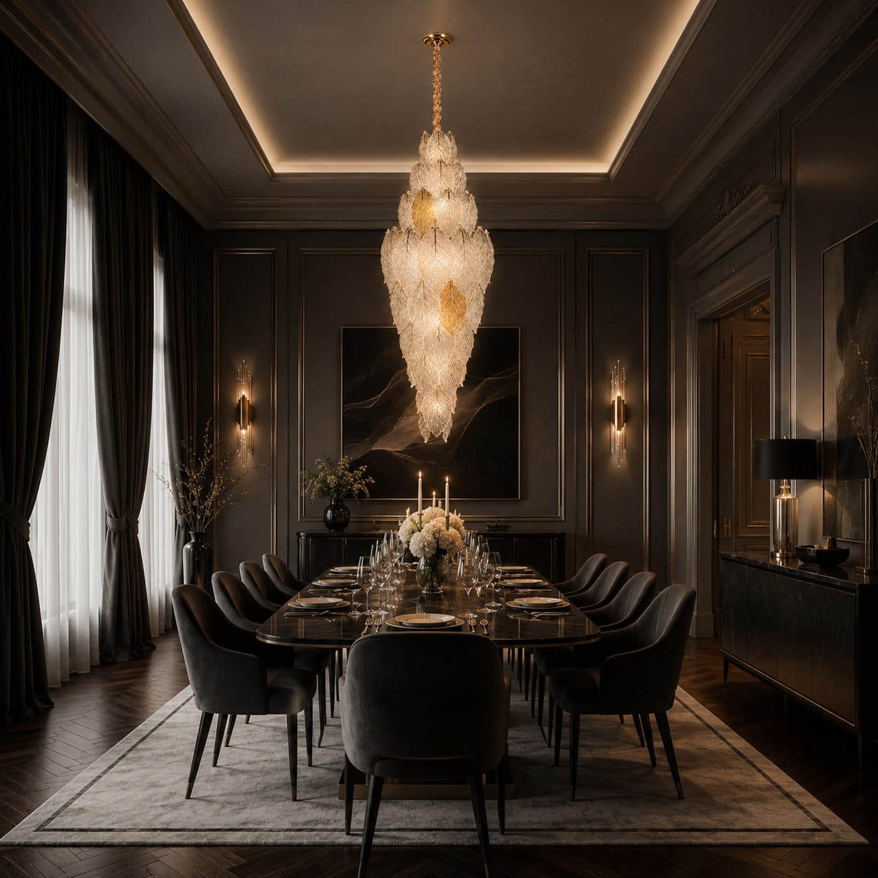 Candelabru Flippy Cristal LACE Supremo 26xE14 Auriu Lucios — imagine 1