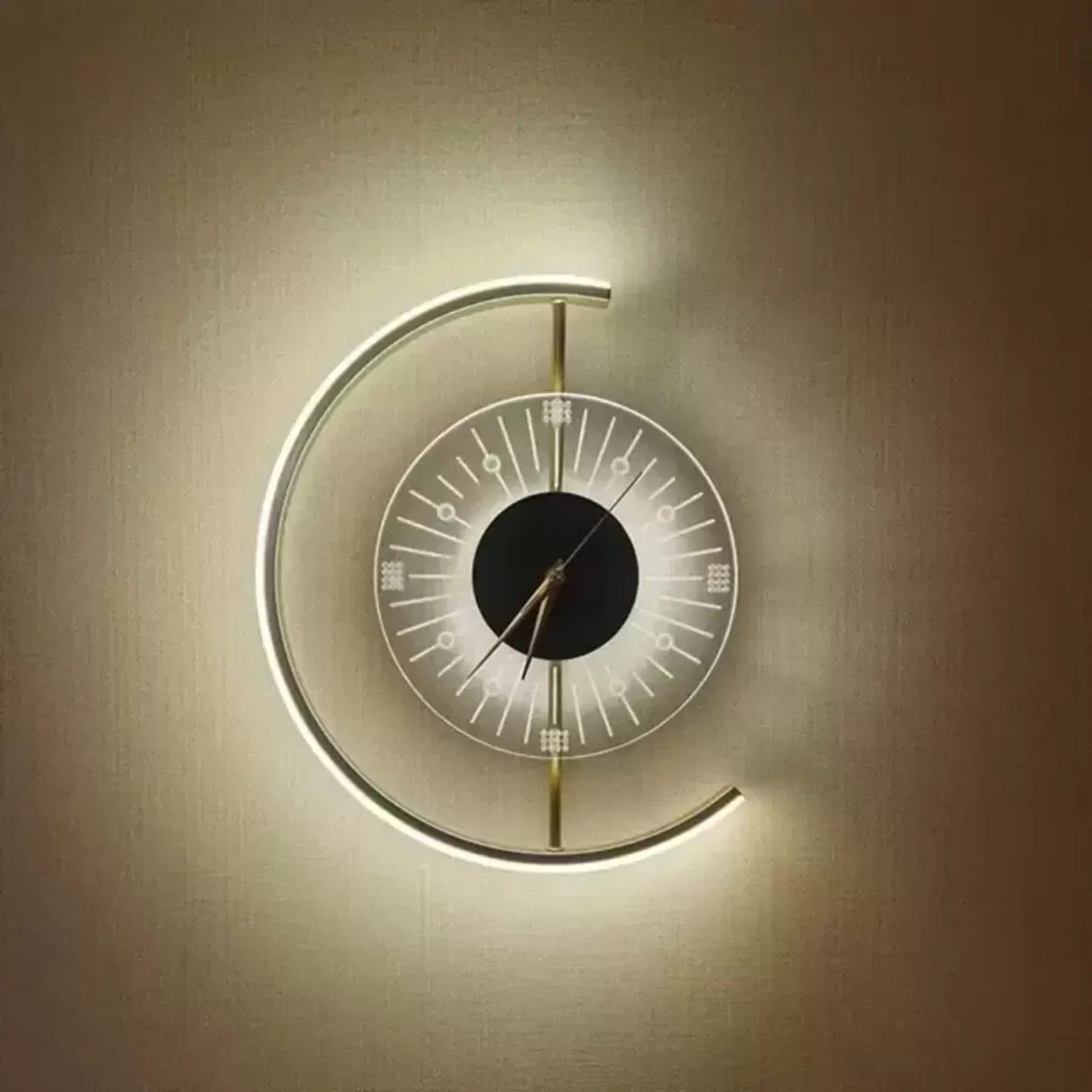 Aplica LED Ceas Integrat Flippy 18W Auriu Negru — imagine 2