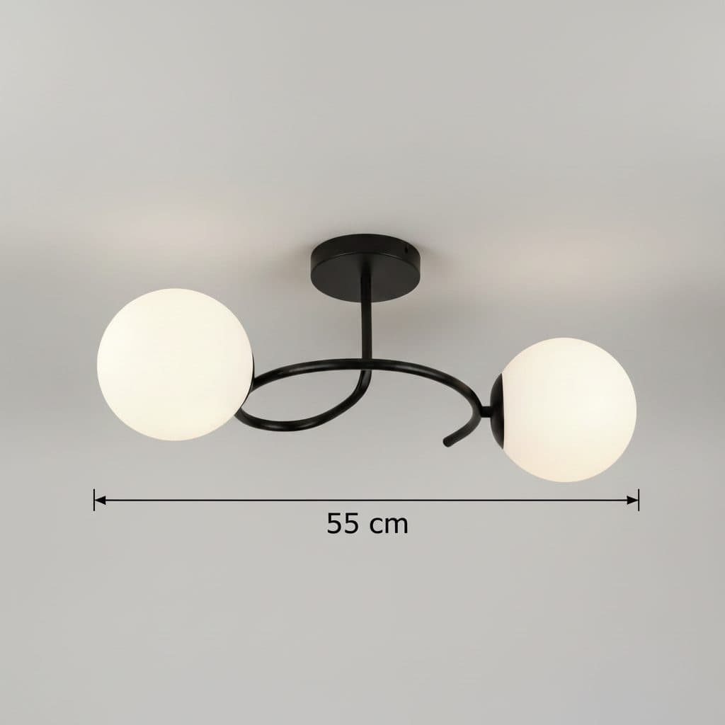 Lustra Flippy ORBIT 55cm 2x E27 Negru — imagine 7