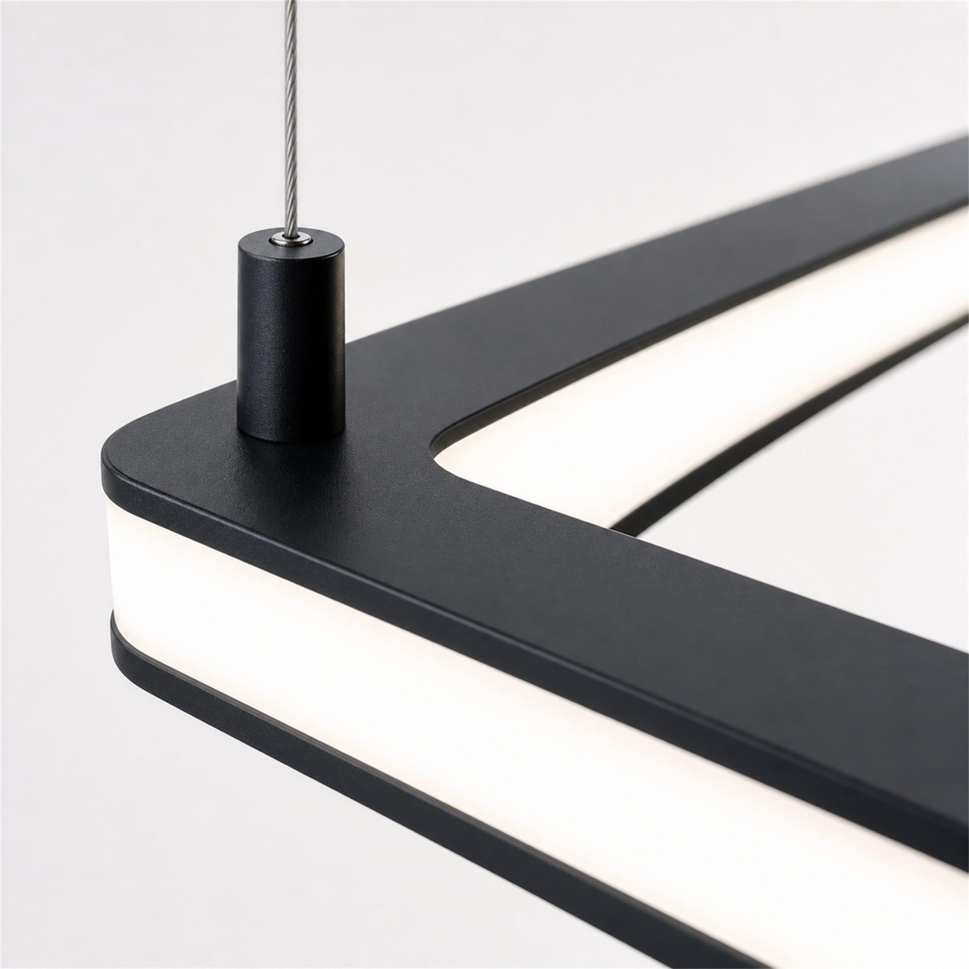 Lustra LED suspendata Flippy ANGLE 72cm 25W 6000K Negru — imagine 2