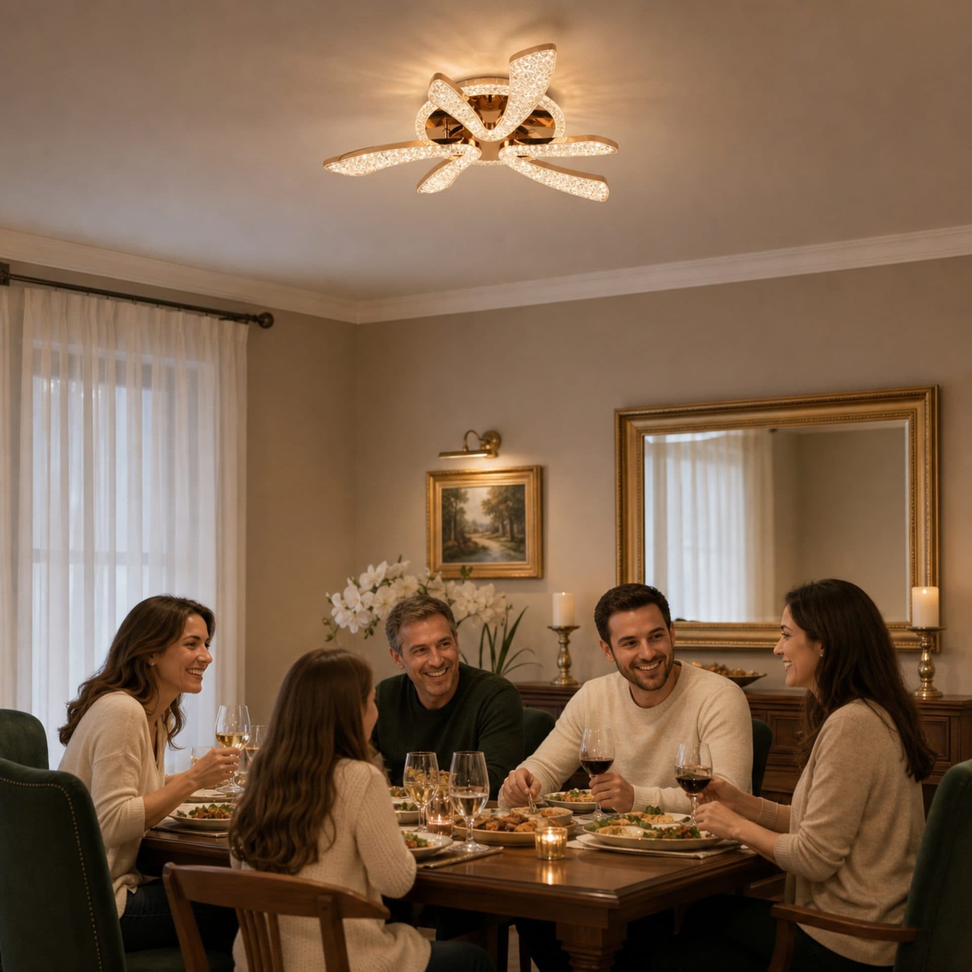 Lustra LED Flippy CHARM Eleganza Auriu 44W — imagine 7