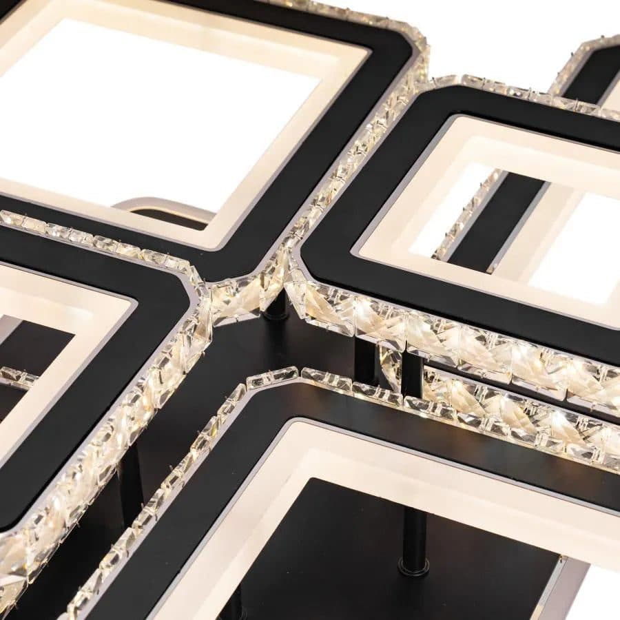 Lustra LED cu telecomanda si cristal Flippy QUADRIS RGB — imagine 6