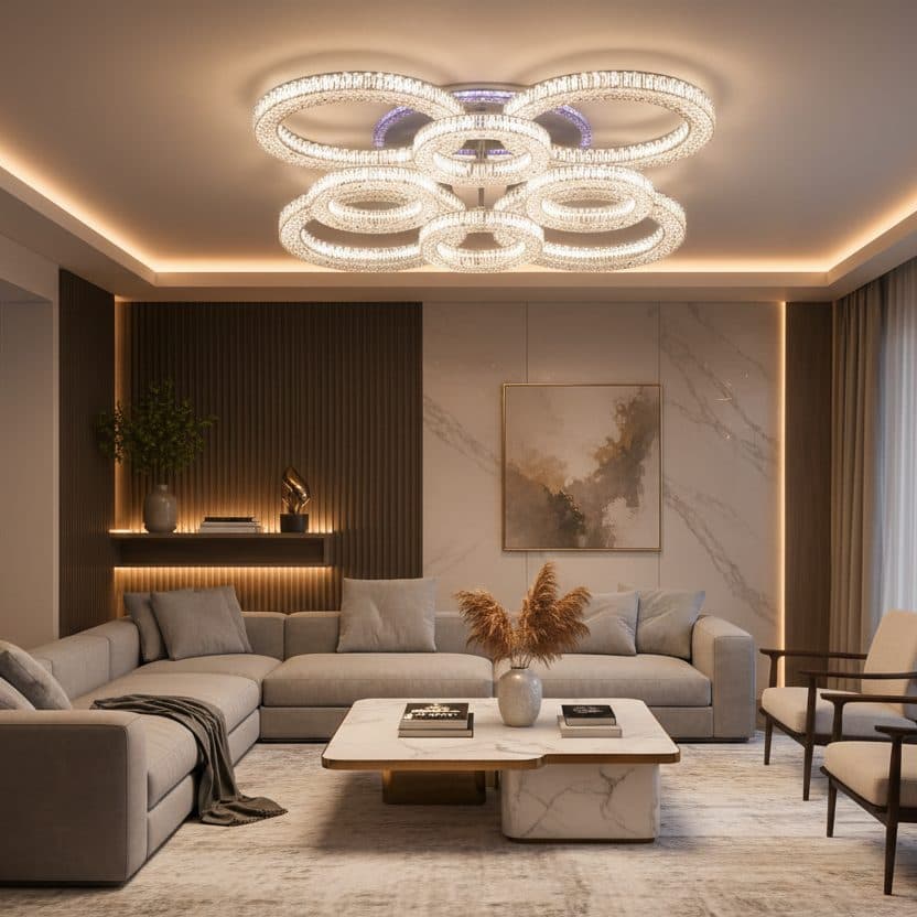 Lustra LED Flippy RONDA Regalis 141W 8 Cercuri — imagine 1