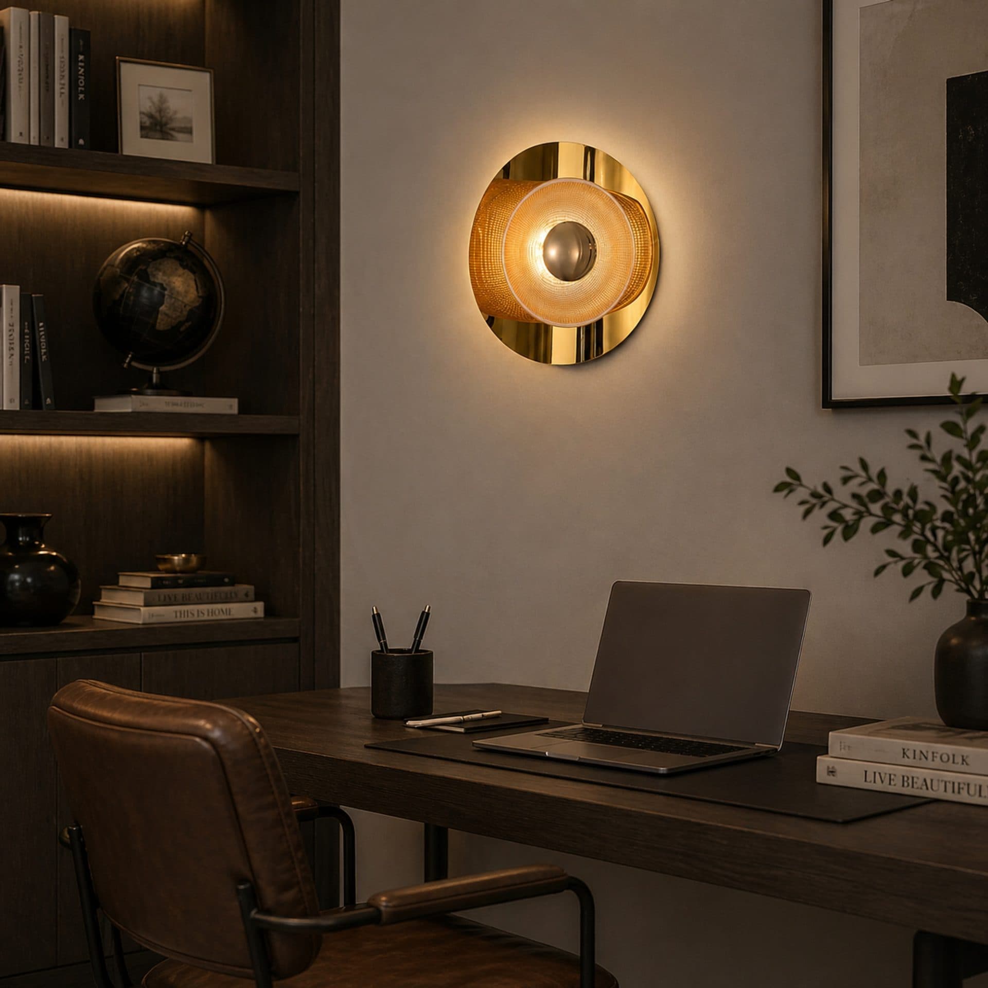 Aplica LED Decorativa Flippy Lumina Rece Neutra Calda Auriu — imagine 3
