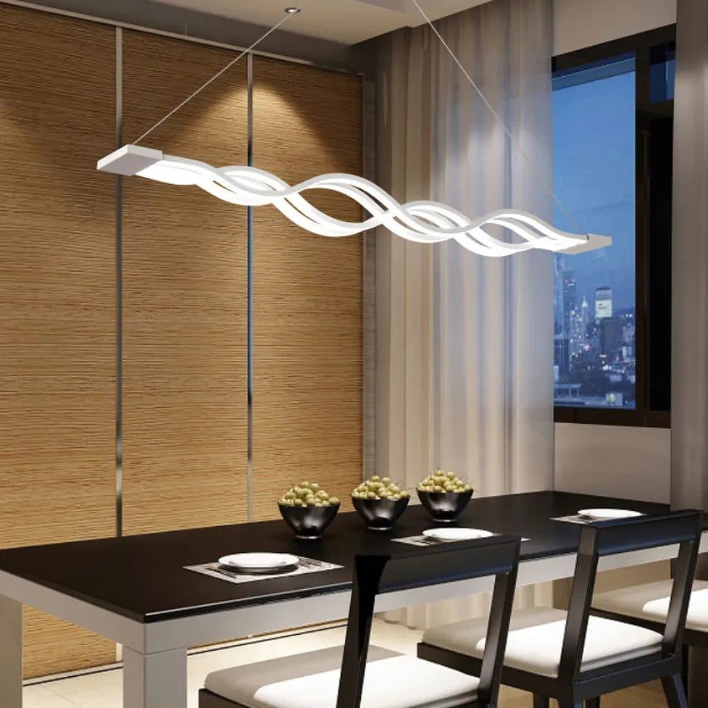 Lustra LED suspendata Flippy WAVE 89W, Liniara, Alb Mat — imagine 5