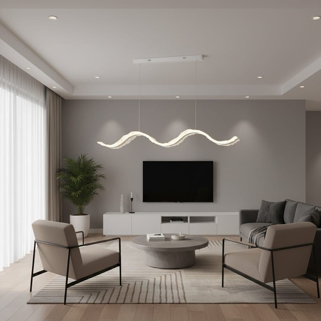 Lustra LED Suspendata Flippy AMI 63W Liniara Auriu — imagine 6