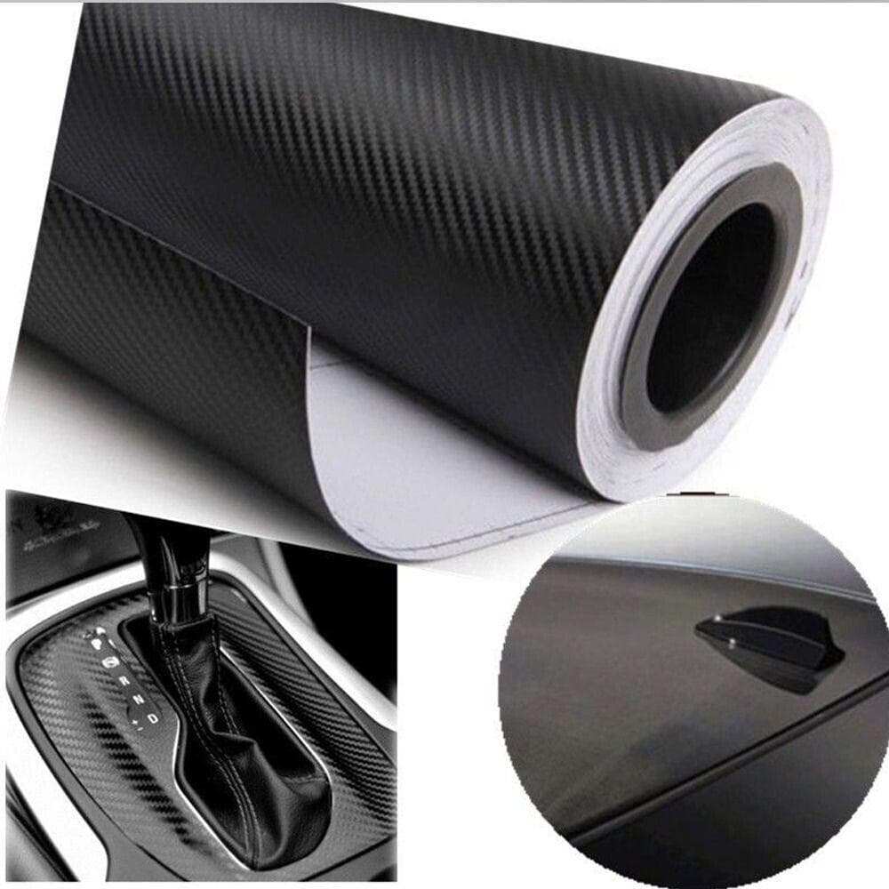 Folie colantare auto Carbon 3D Negru, 3,0m x 1,52m — imagine 3