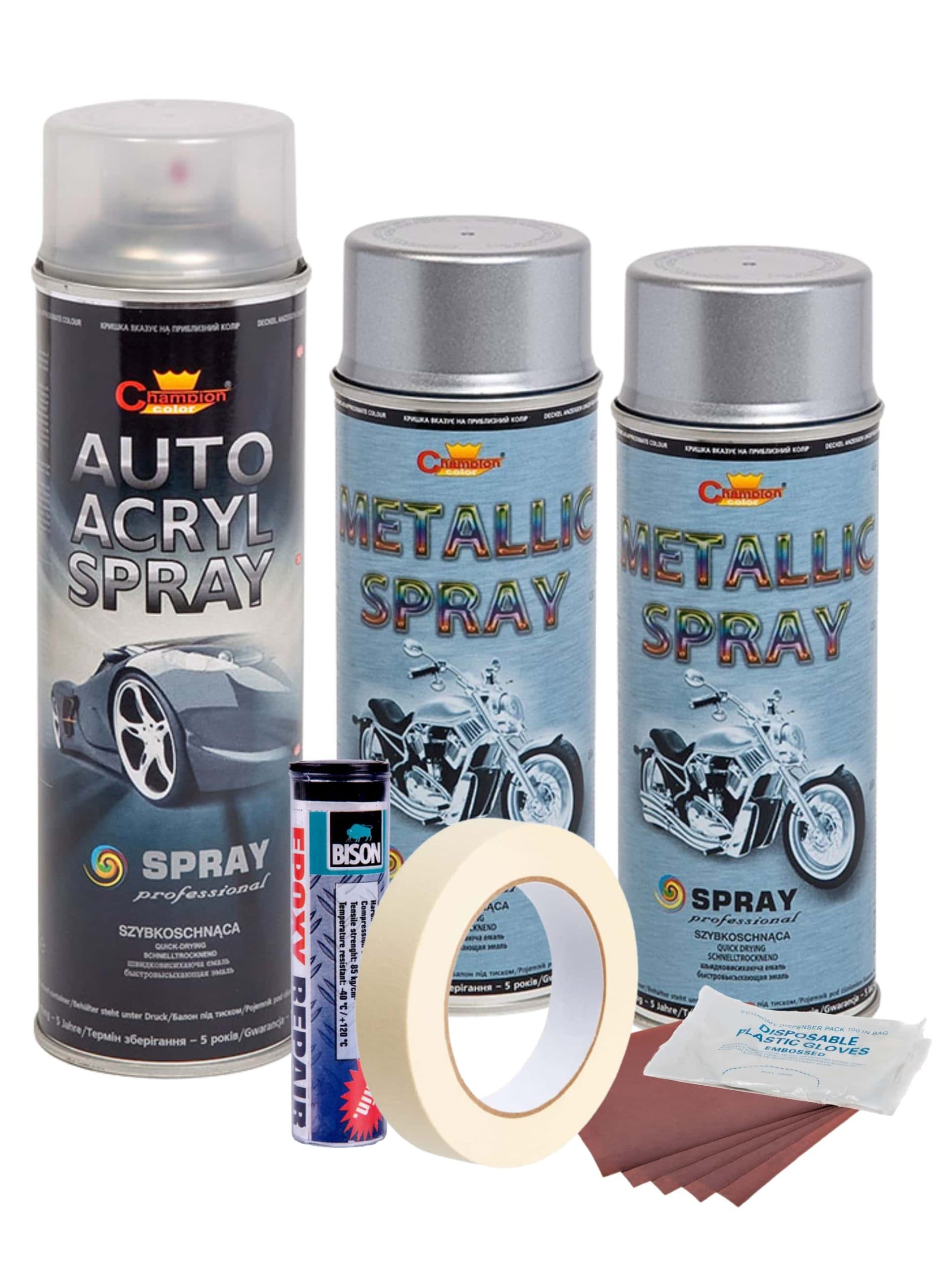Kit reparatie si vopsire jante AVEX.ro Argintiu Metalizat — imagine 1