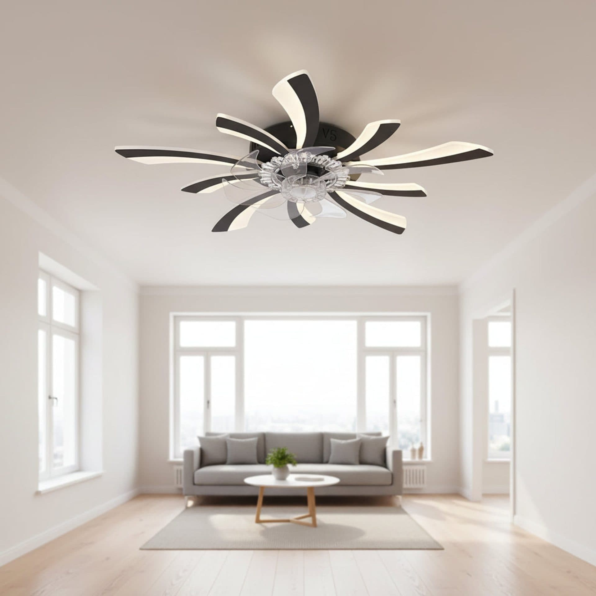 Lustra LED Ventilator Flippy 29W 77cm cu Telecomanda — imagine 4