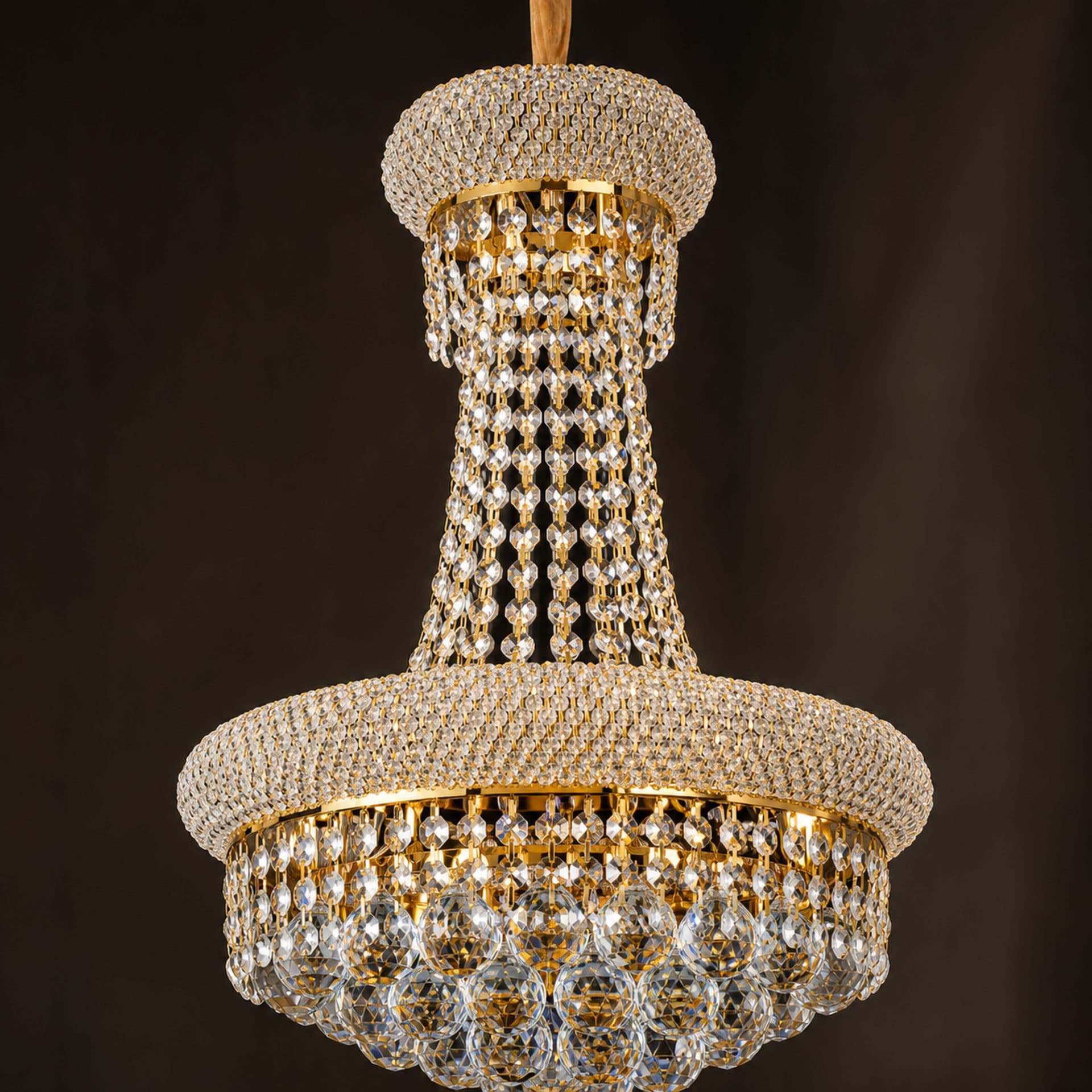 Candelabru Flippy Cristal NUVOLA Nobile Auriu 8xE14 D40 cm — imagine 10