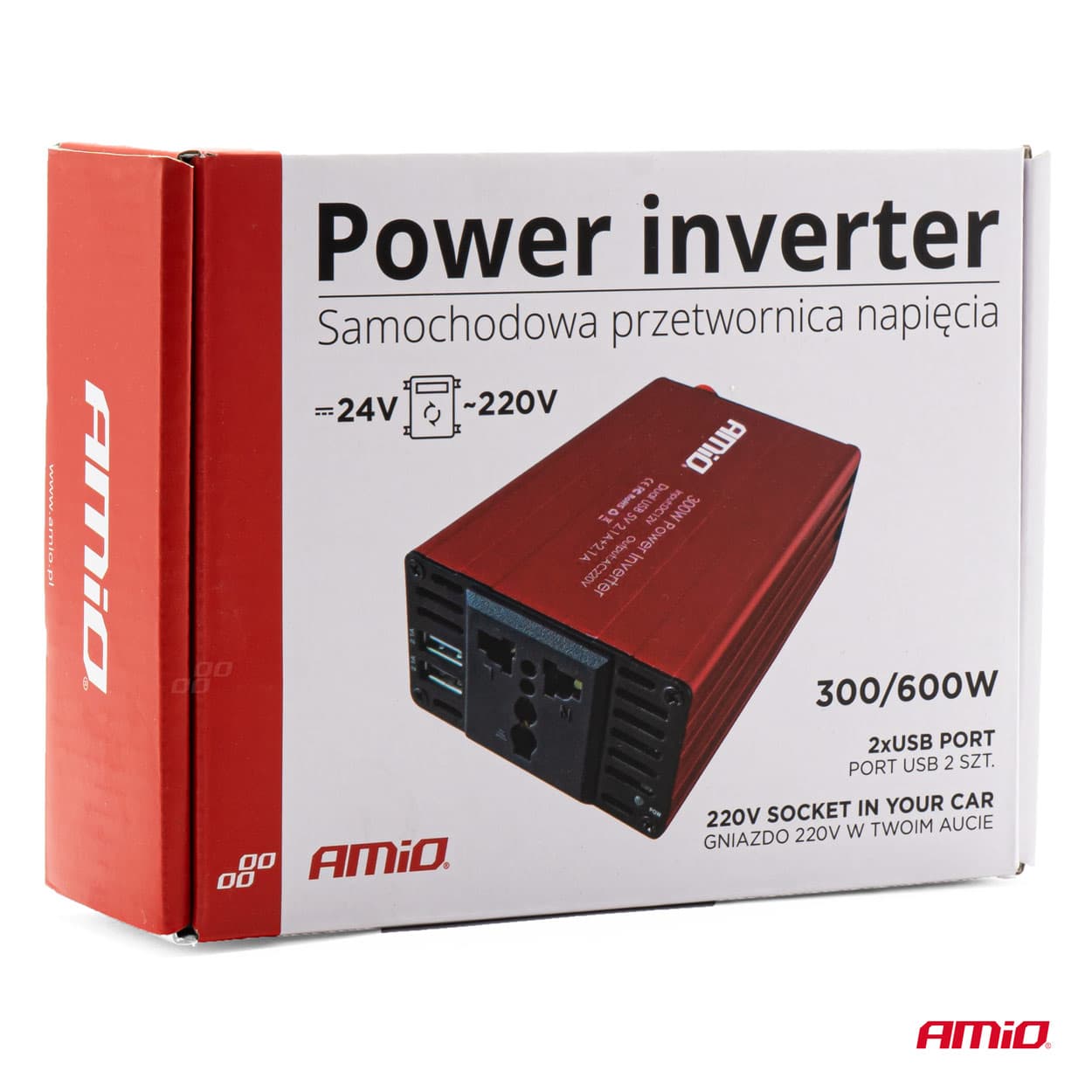 Convertor de tensiune AMIO 24V la 230V 300W/600W — imagine 8