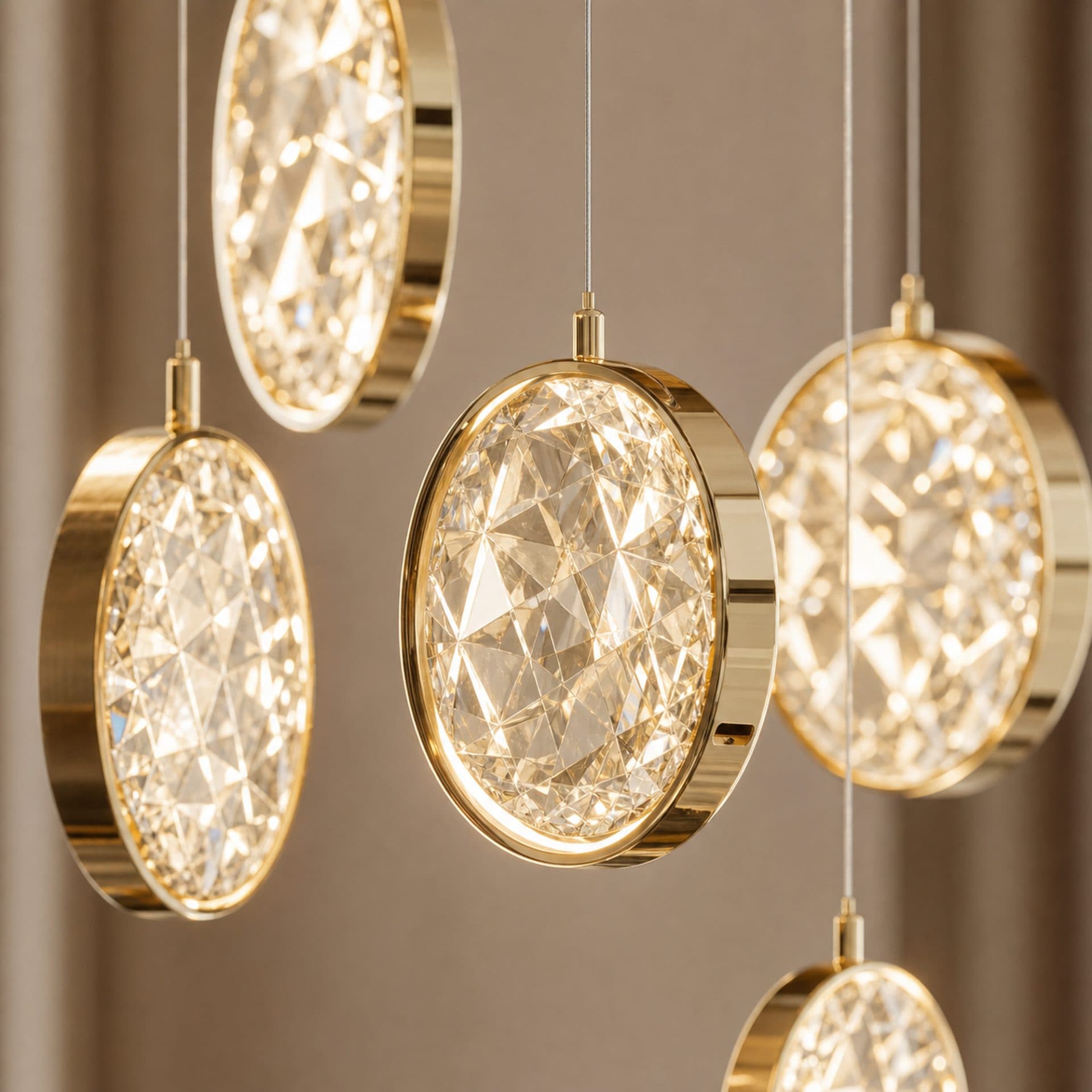 Candelabru Flippy Cristal LED Suspendat 36W 40cm — imagine 10