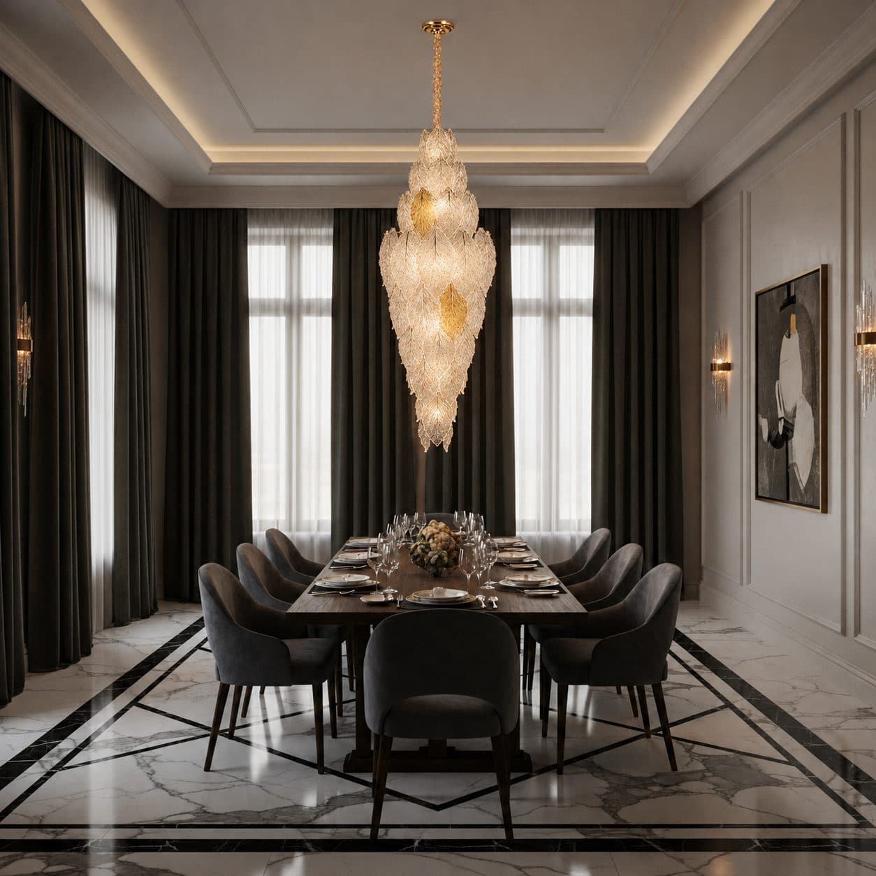 Candelabru Flippy Cristal LACE Supremo 26xE14 Auriu Lucios — imagine 6