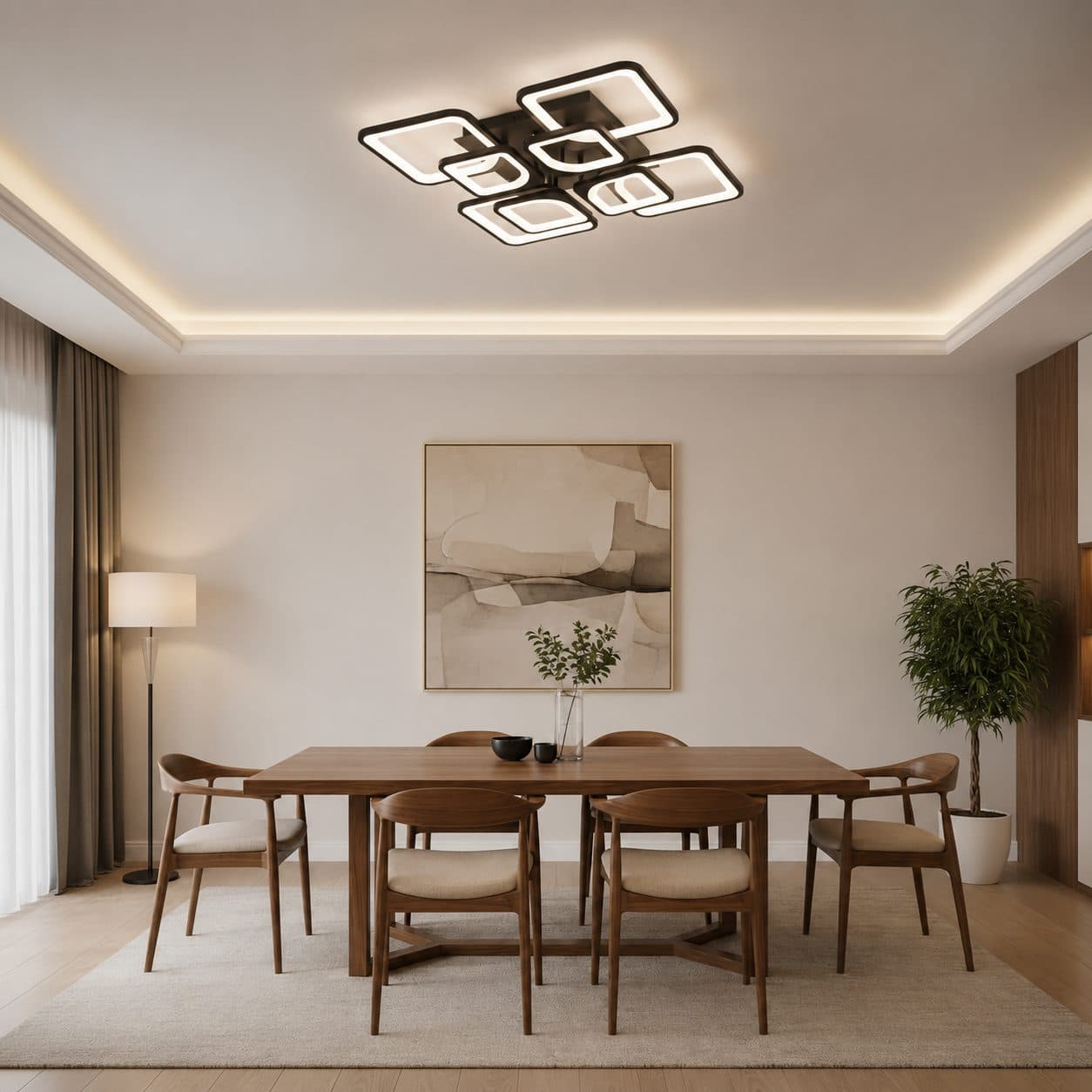 Plafoniera LED ZOE Flippy 8 Patrate 138W — imagine 2