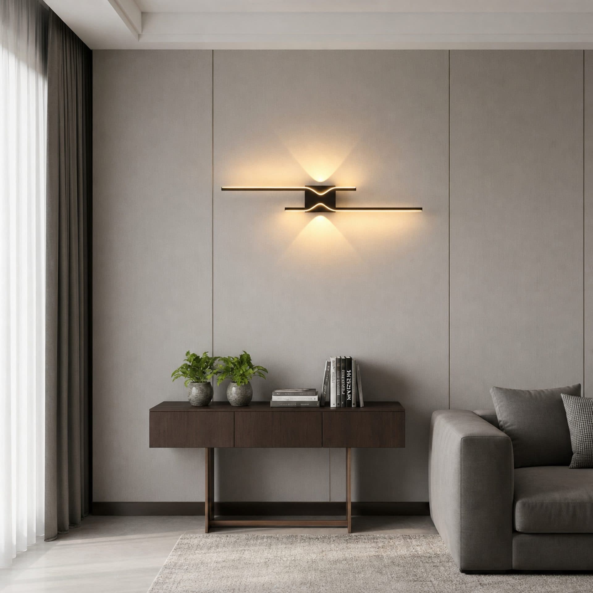Aplica LED Decorativa Flippy 60cm Negru — imagine 10