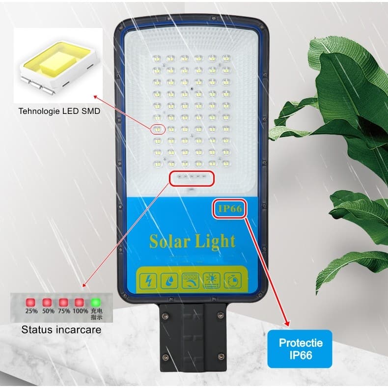 Lampa solara stradala Flippy, 400W, 3200 lm, IP66 — imagine 3