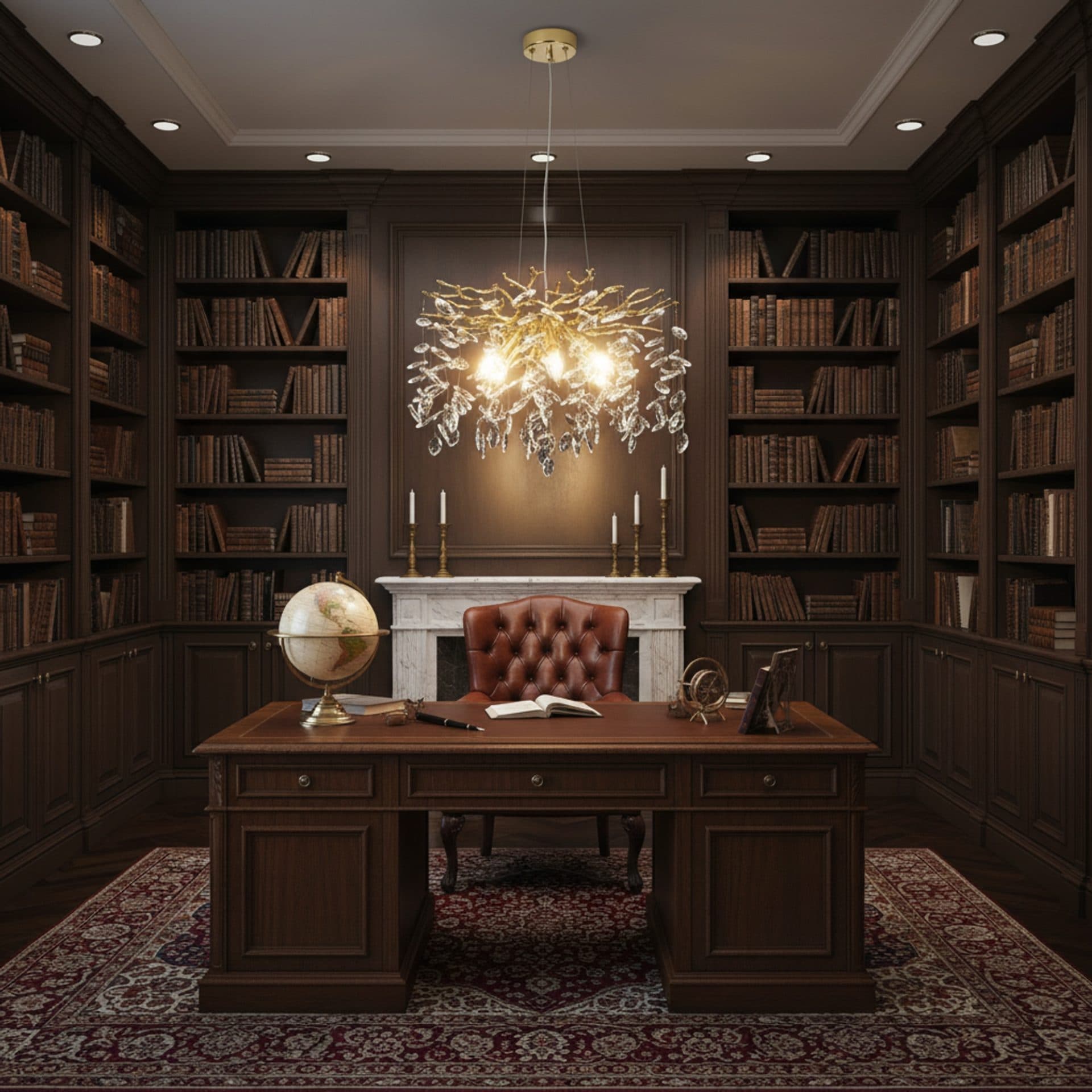 Candelabru Flippy Cristal LEAF Eleganza Auriu 50cm 6x E14 — imagine 2