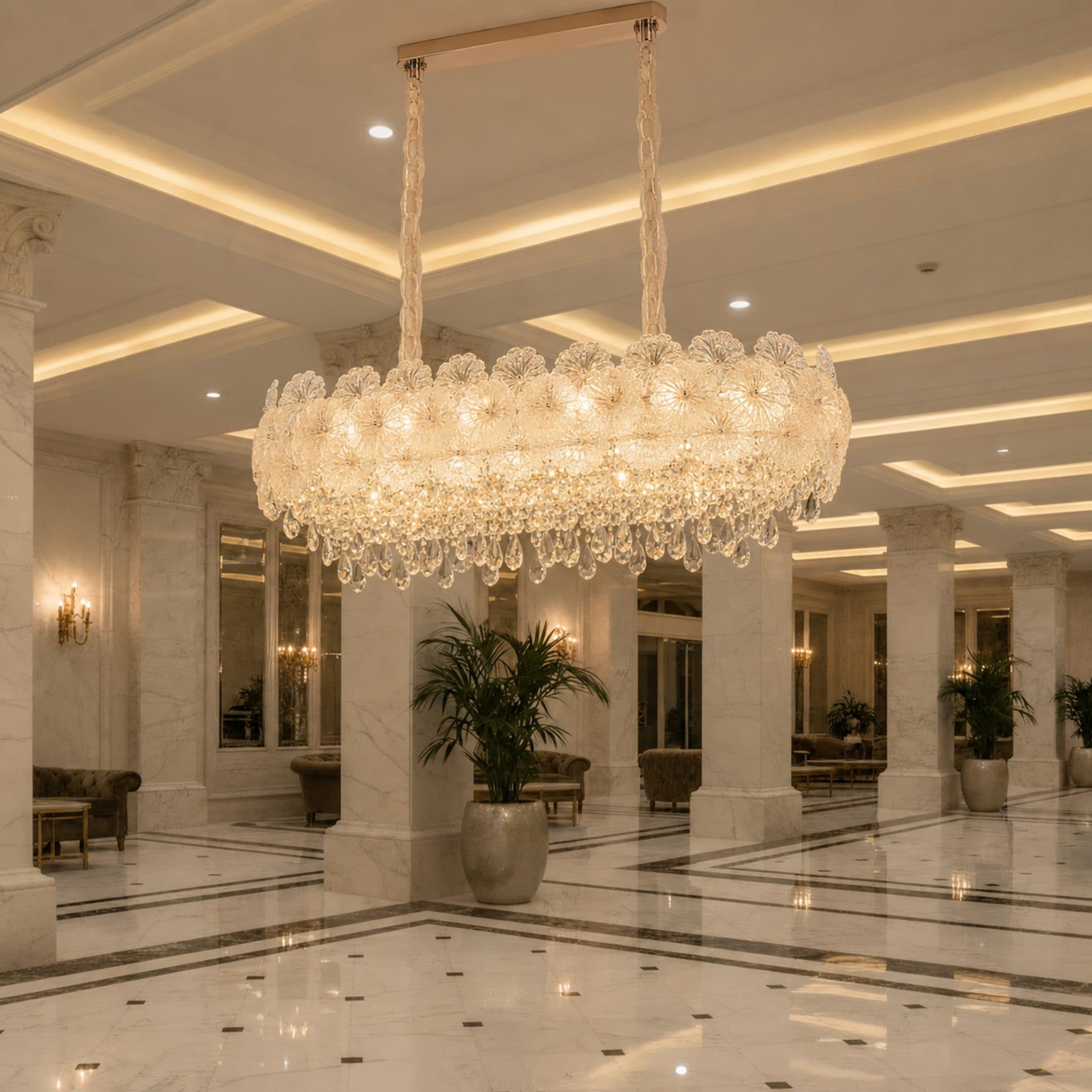 Candelabru Flippy Cristal CROWN Supremo 11xE14 Auriu Lucios — imagine 2